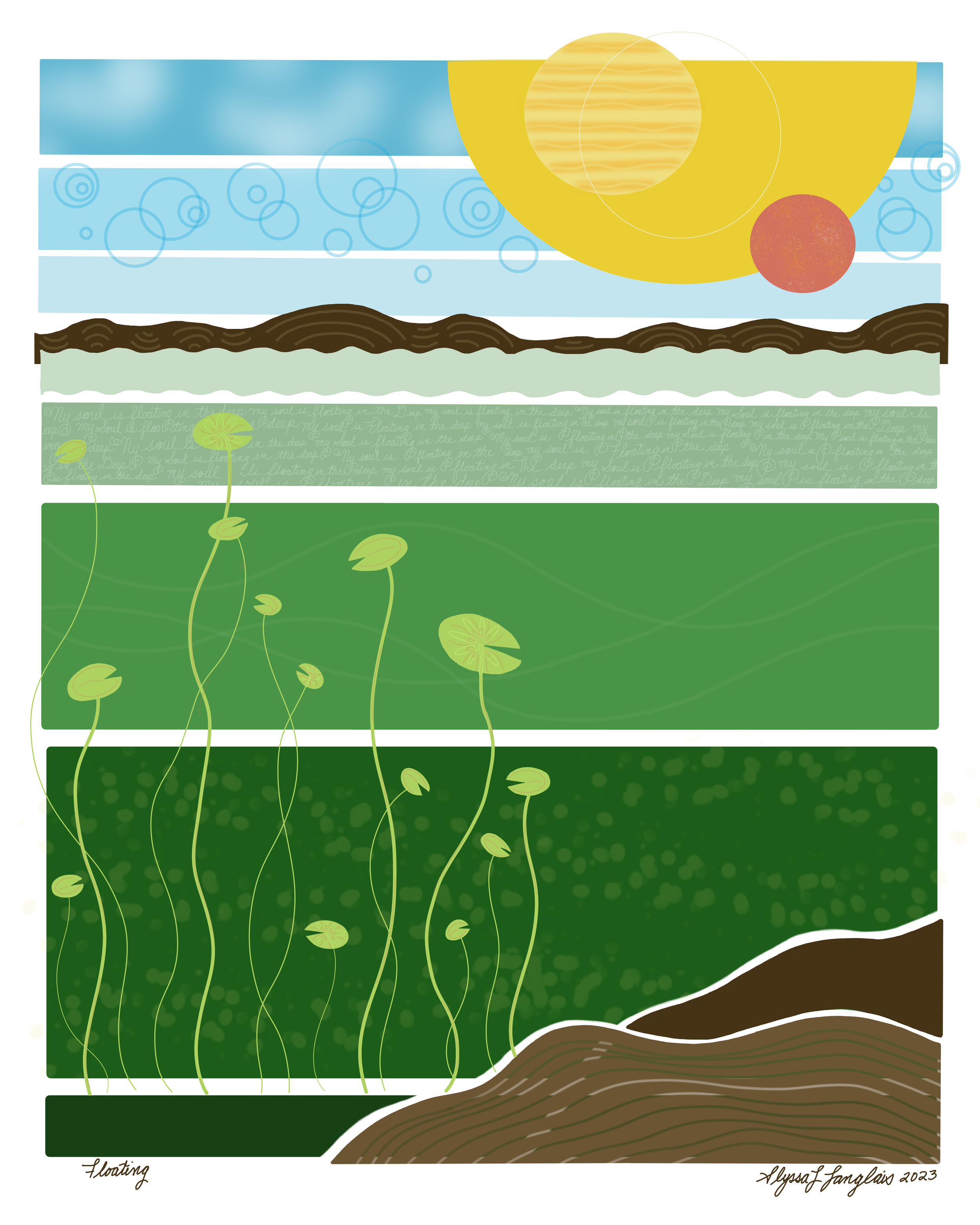Floating, 2023, giclee print