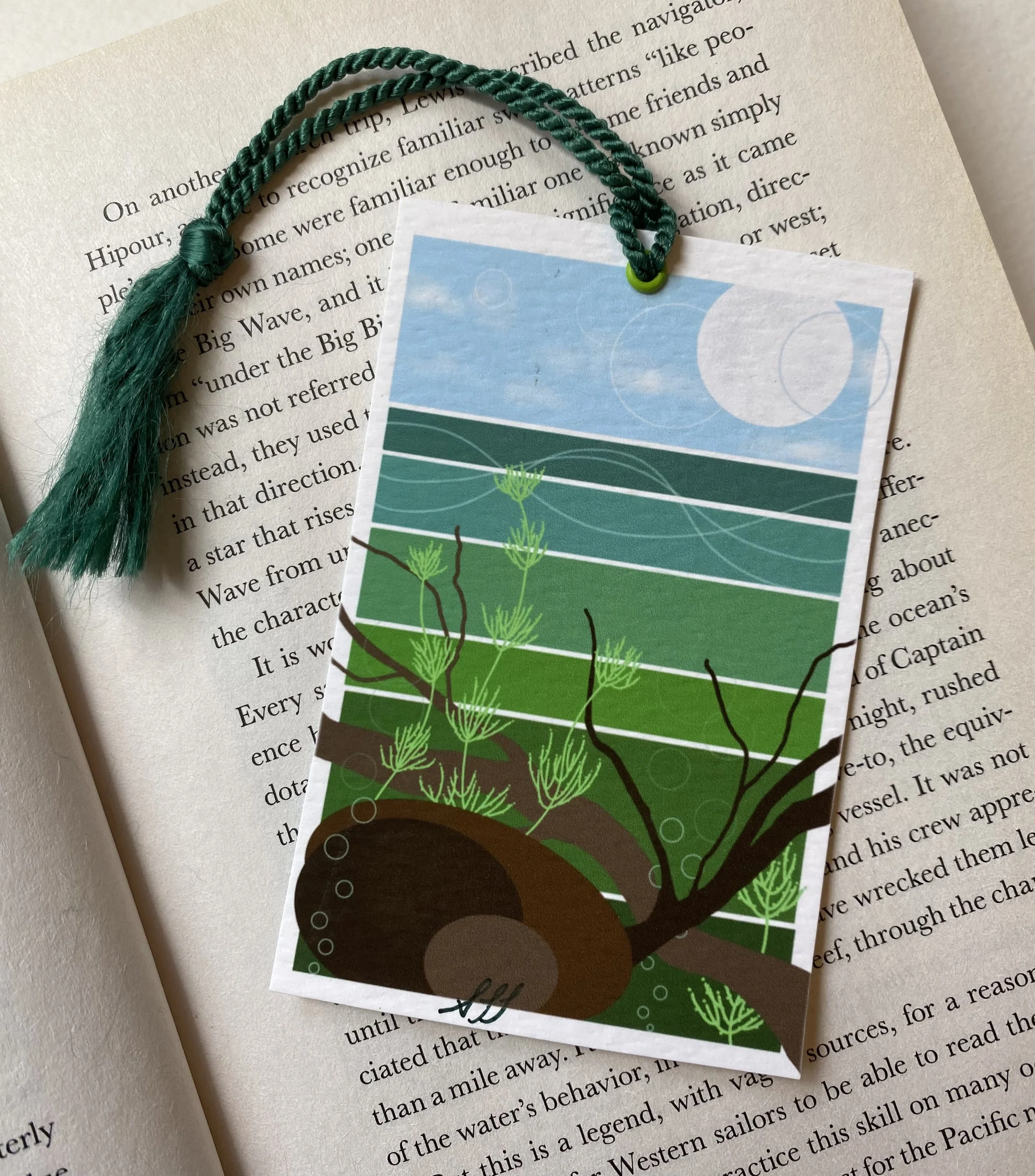 reaching, bookmark/place holder