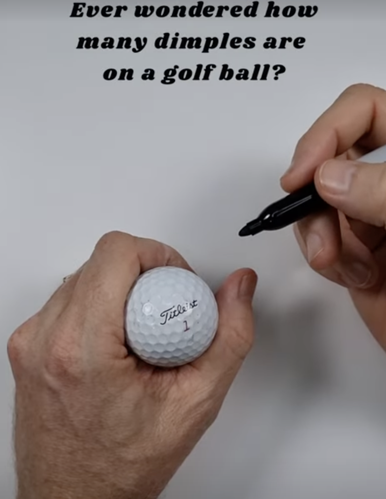 How many dimples on a golf ball?