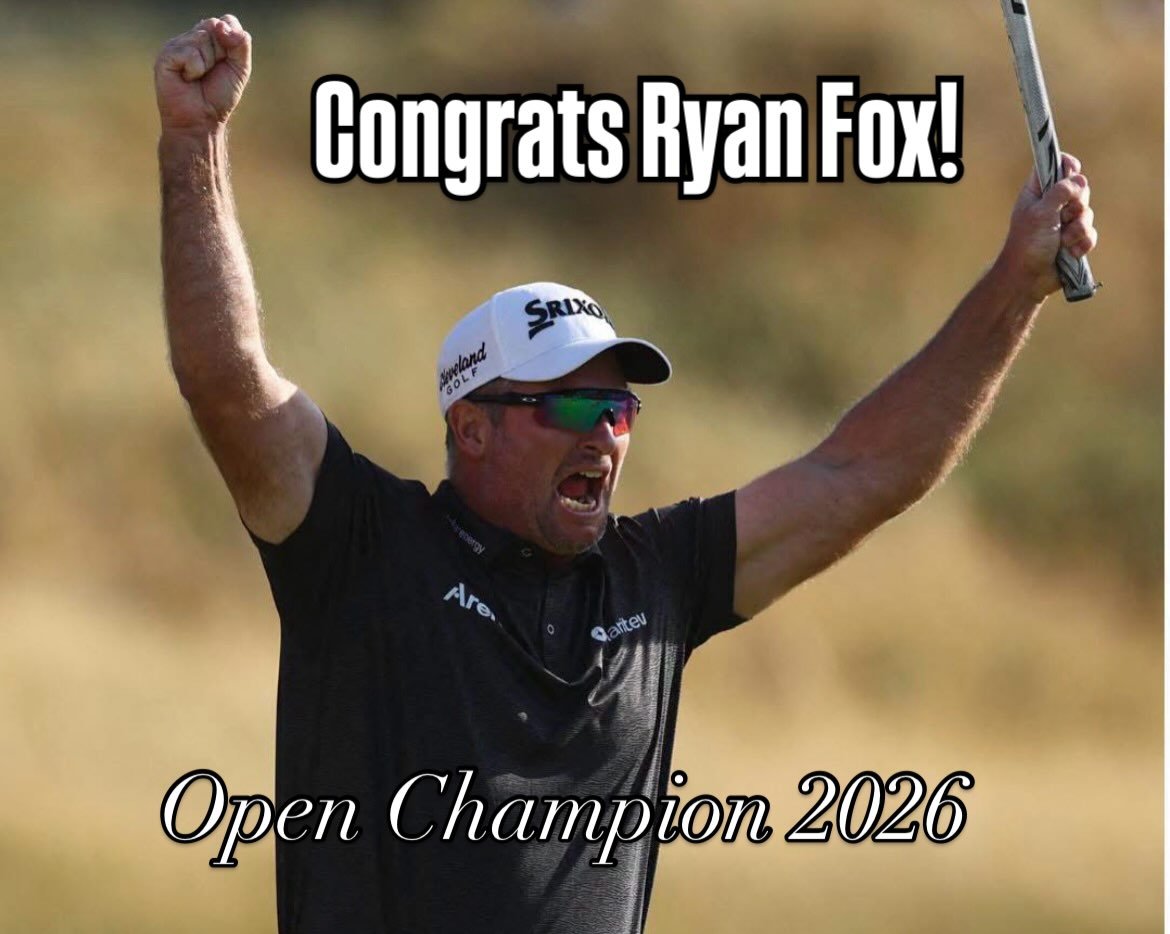 Congrats to Ryan Fox on winning 2026 Open Championship at Royal Birkdale!