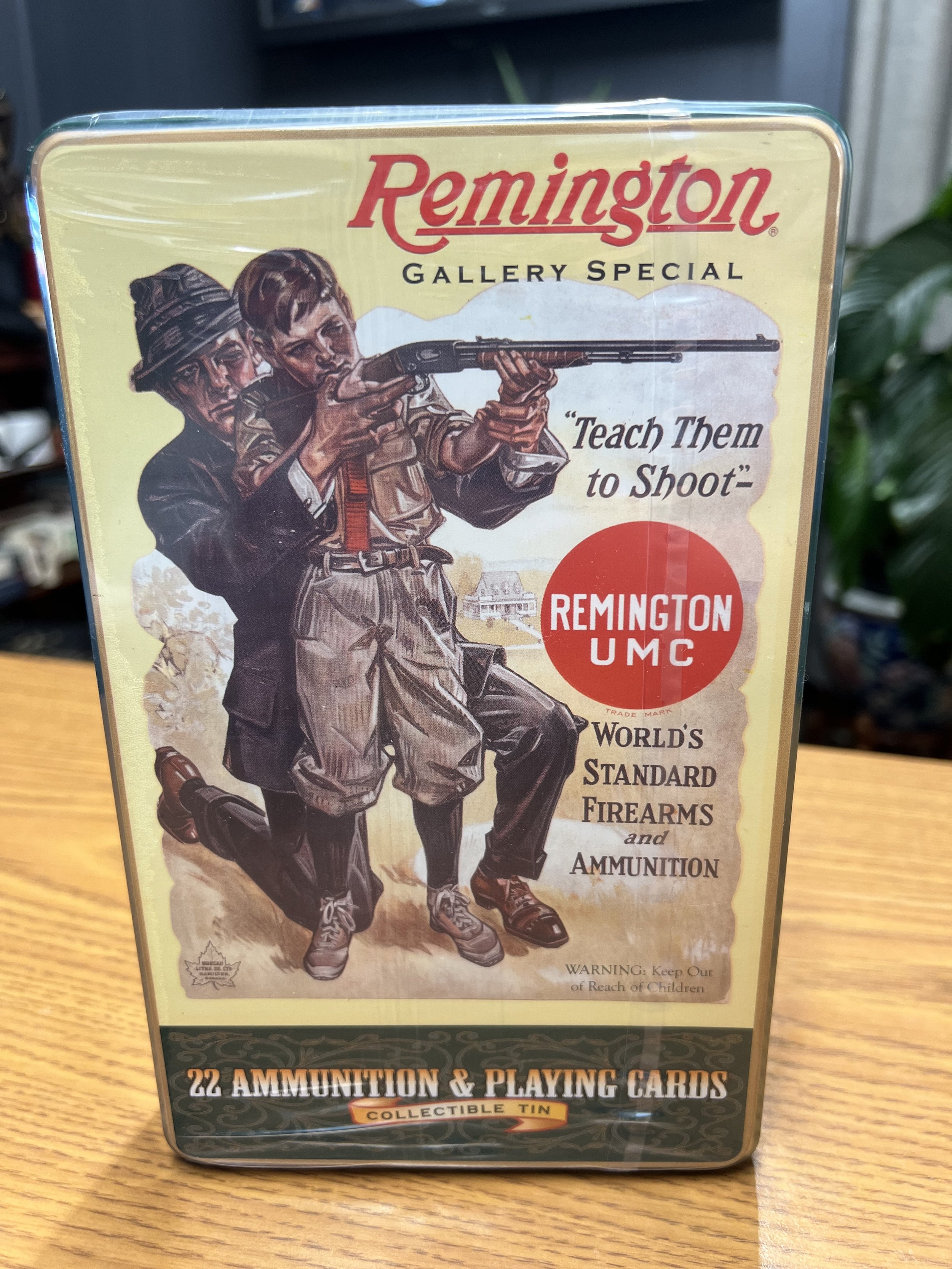 Remington Gallery Special Teach Them to Shoot 400rd ammo tin with playing cards