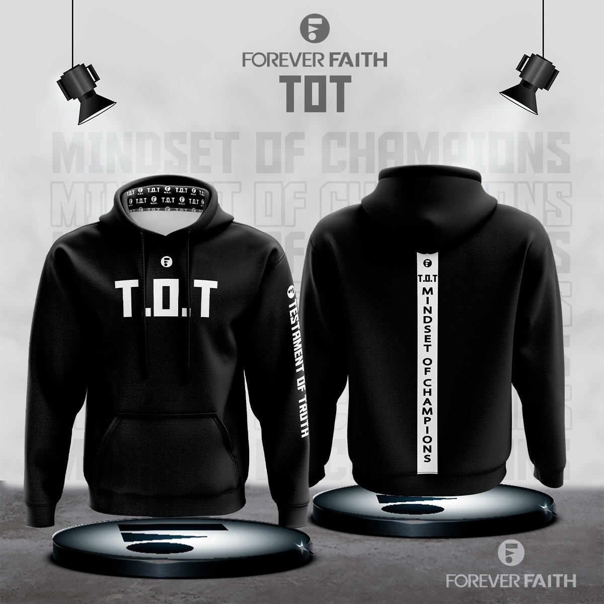 FF TOT HOODIE BLACK/WHITE