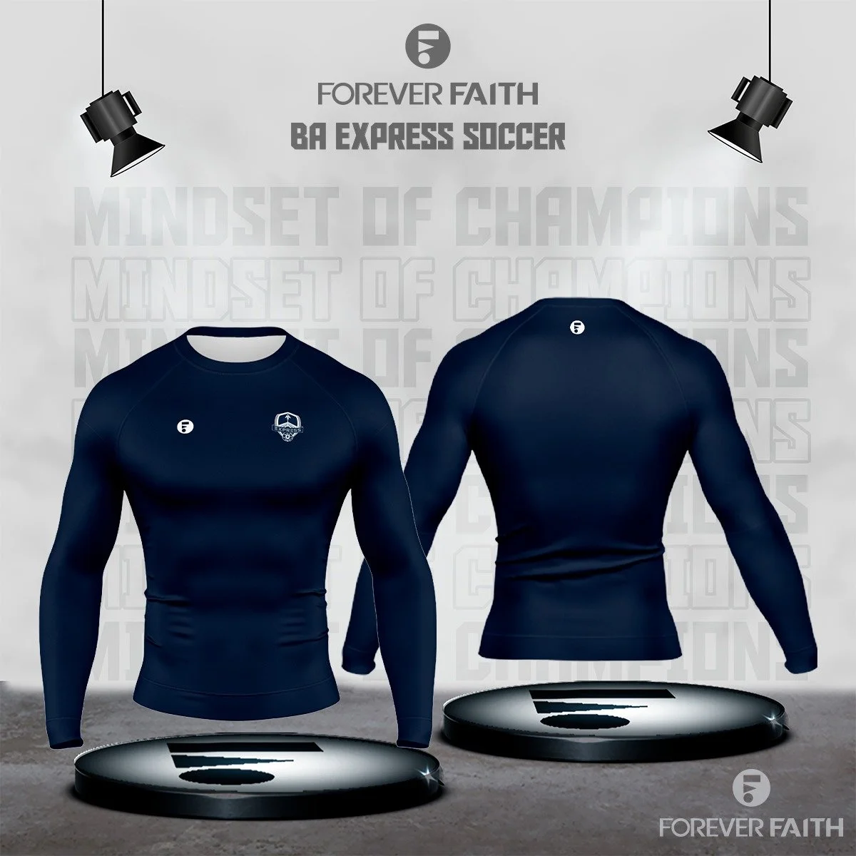 Men's Blue Long Sleeve Compression Shirt-MOC-BAEX — Forever Faith ...