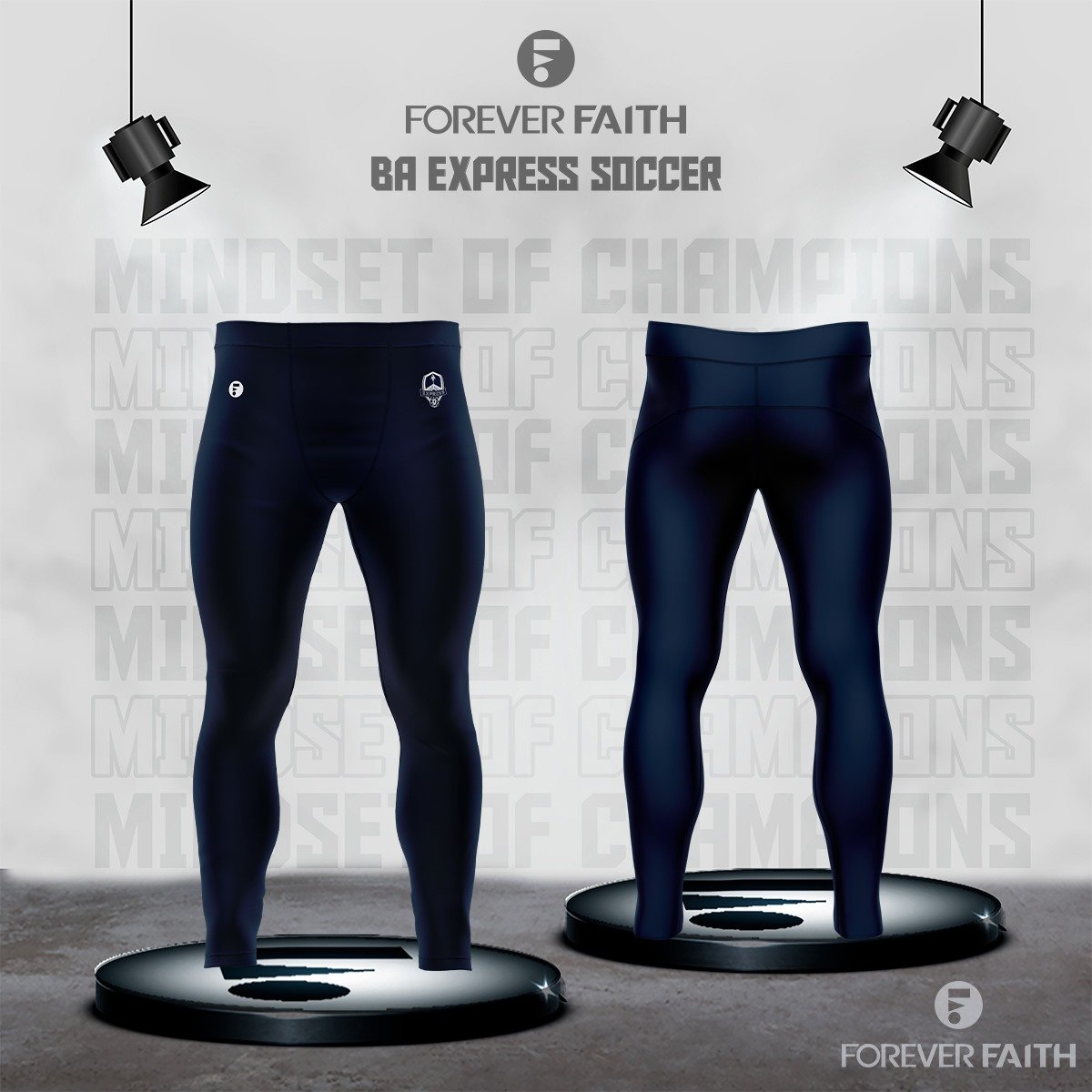 Men's Blue Compression Pants-MOC-BAEX