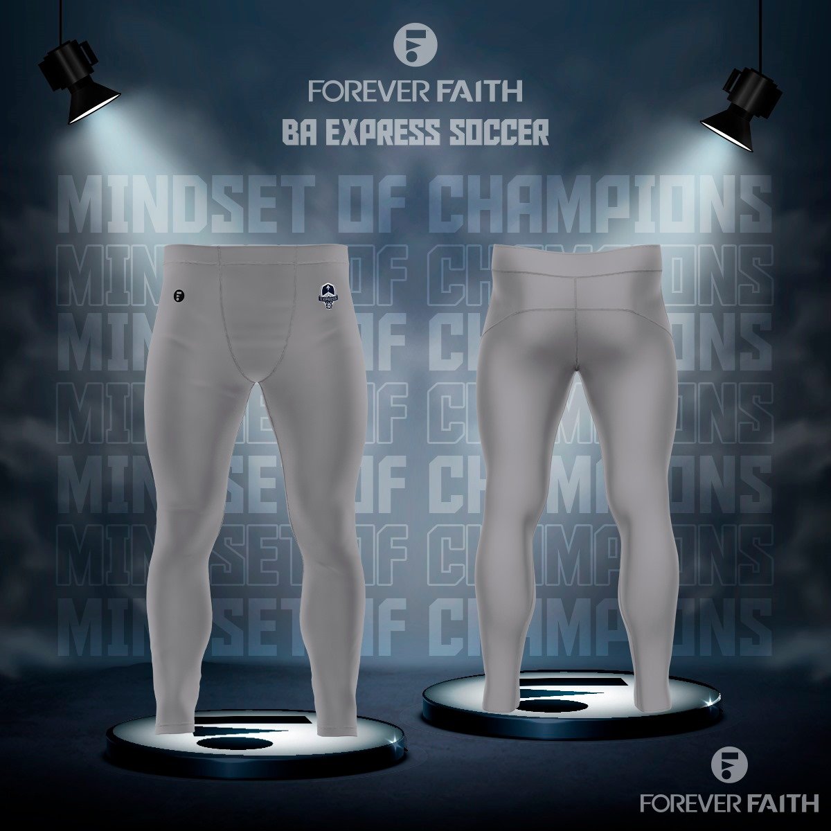 Men's Grey Compression Pants-MOC-BAEX