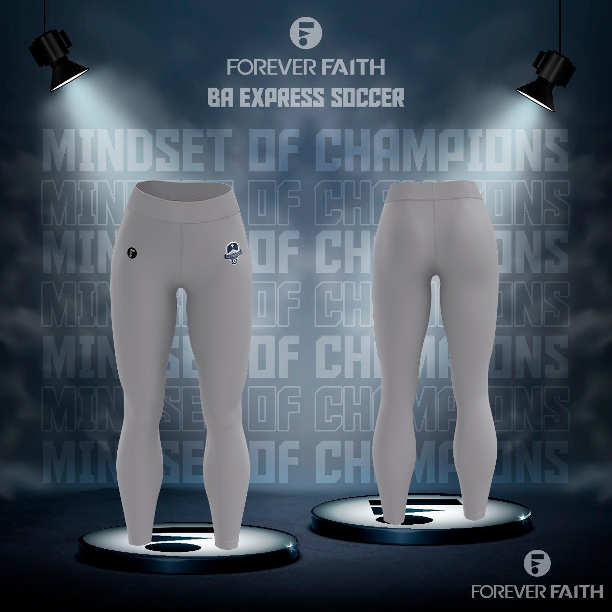 Women's Grey Compression Pants-MOC-BAEX
