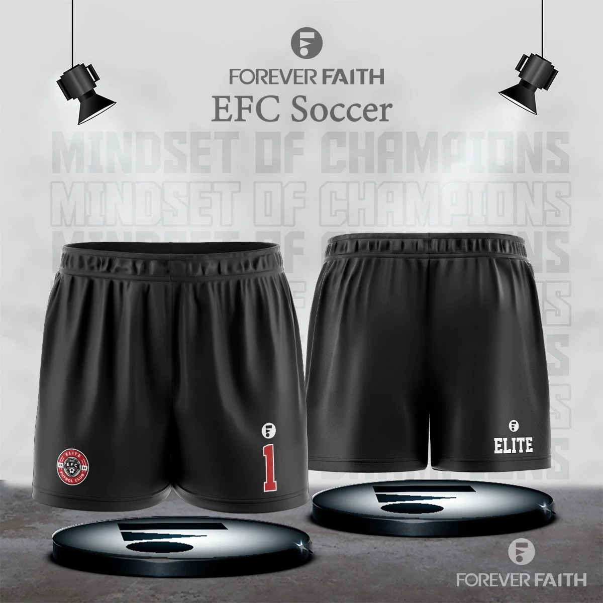 EFC MOC WOMEN'S PLAYER SHORTS - BLACK