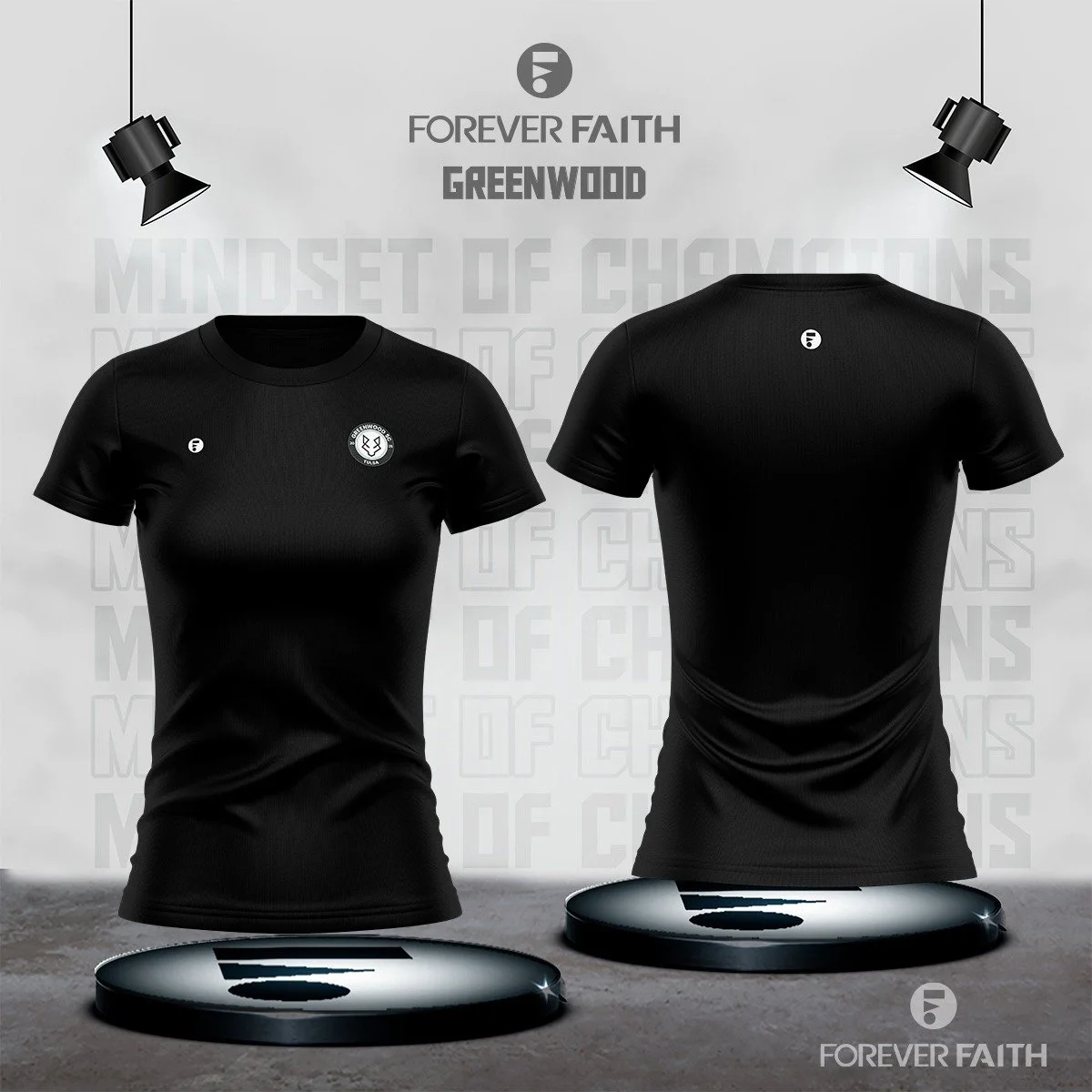 GREENWOOD WOMEN'S T-SHIRT - BLACK