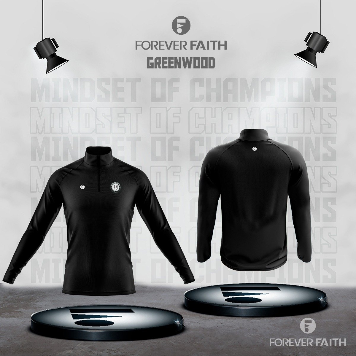 GREENWOOD MEN'S 1/4 ZIP RUBEX JACKET - BLACK