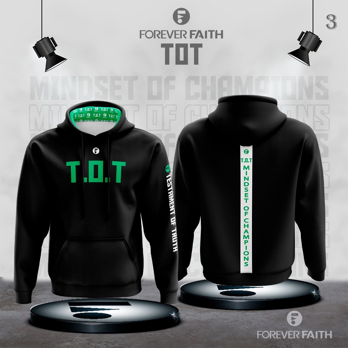 FF TOT HOODIE BLACK/GREEN