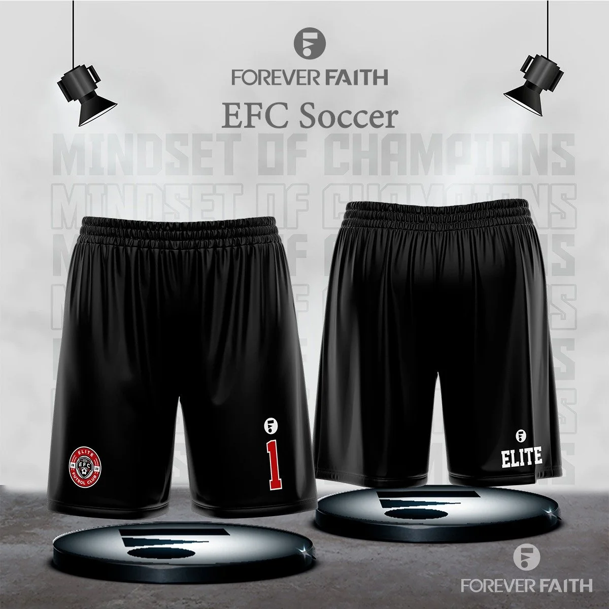EFC MOC PLAYER SHORTS - BLACK