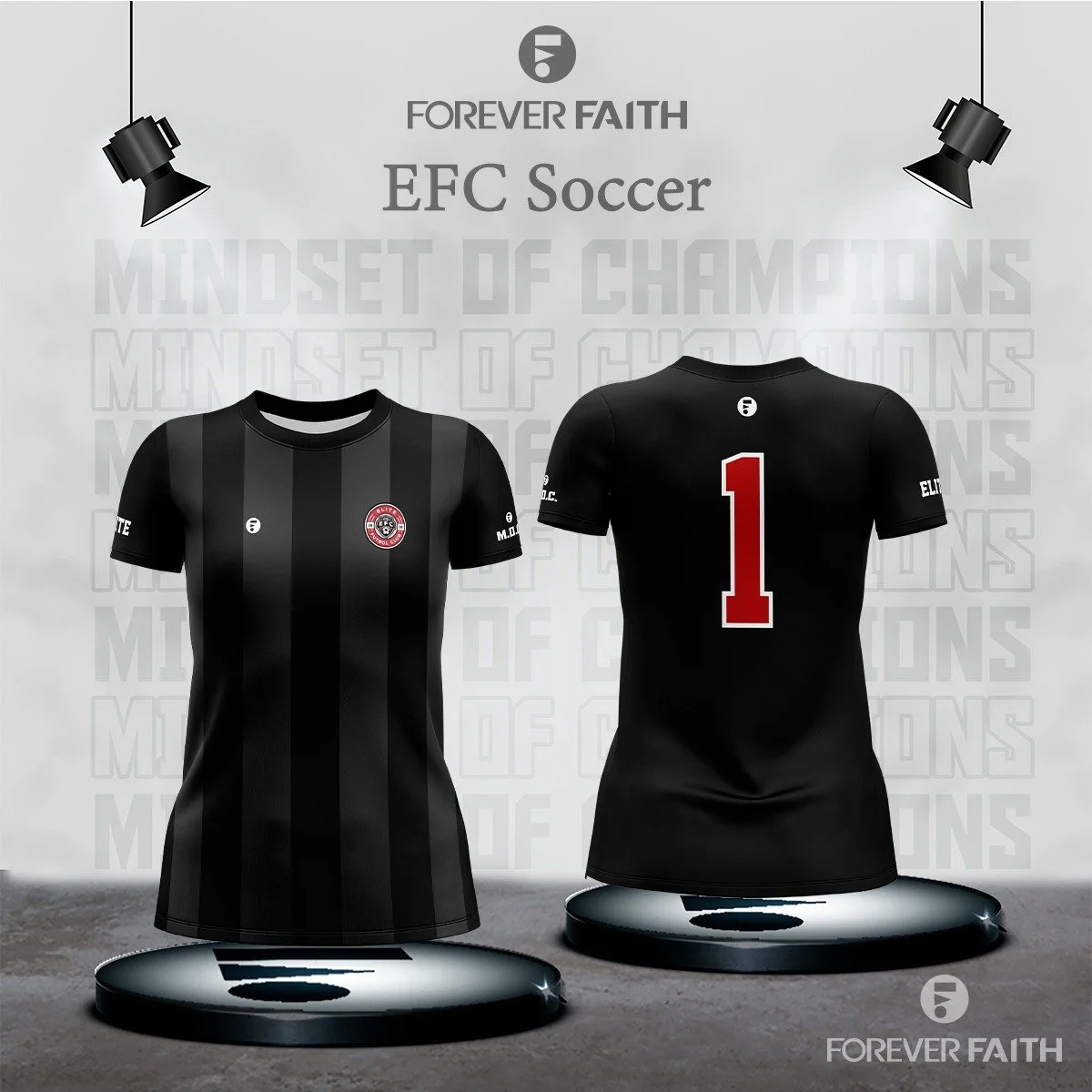 EFC MOC WOMEN'S PLAYER JERSEY SHIRT - BLACK