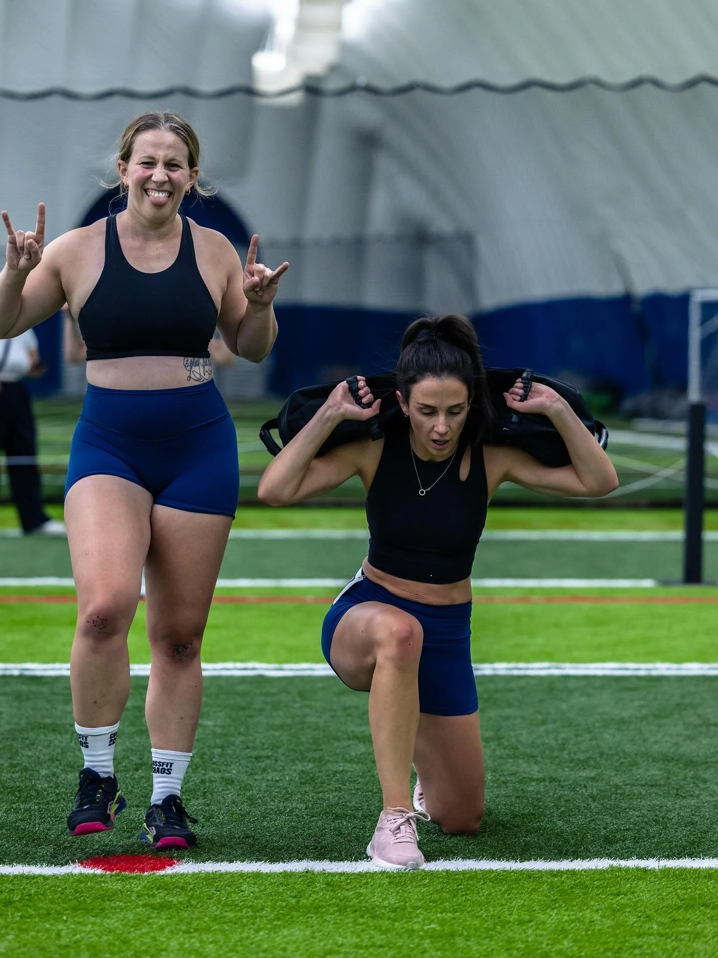 Getting back on the competition train &gt;&gt;&gt; 

Did a Hyrox simulation challenge with my sister-in-law last weekend 💪🏋️&zwj;♀️ and we came in second in our division! 

Thanks for the invite @jtheresathompson and for putting on a fun, well-orga