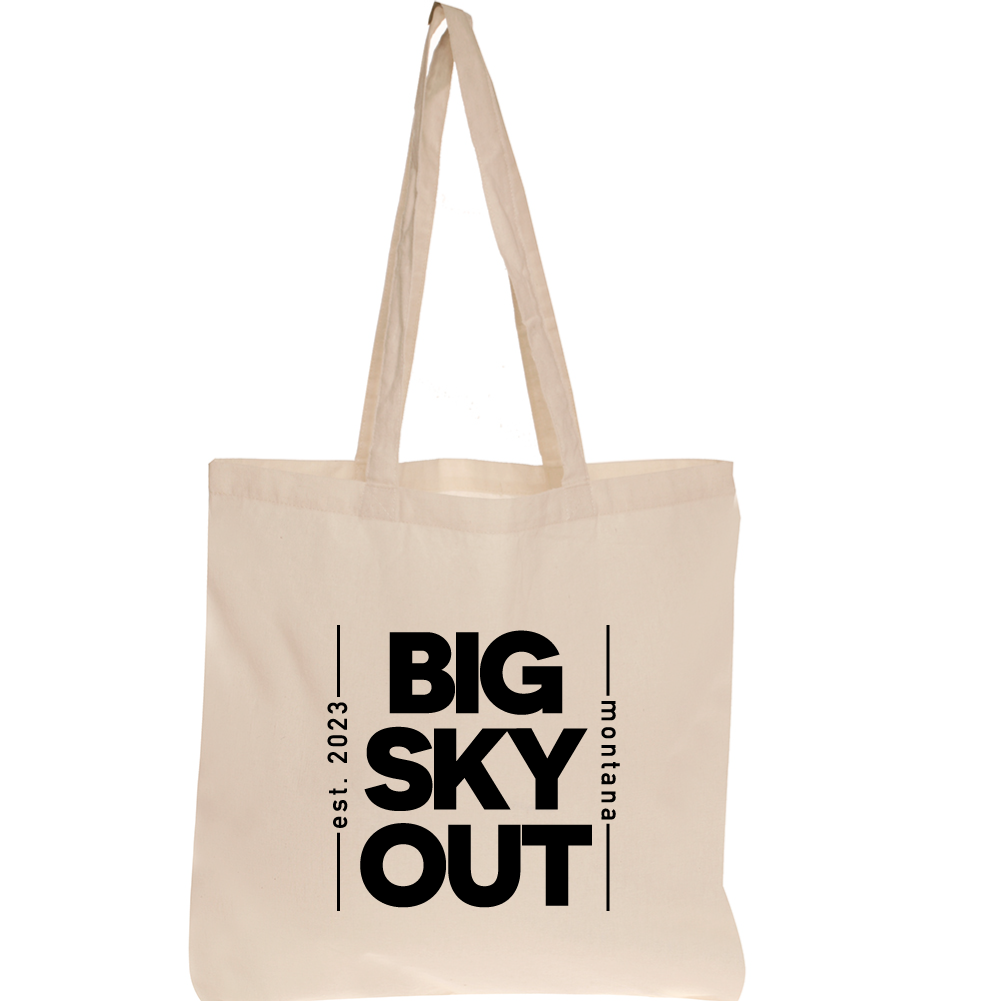 Big Sky OUT Tote bags