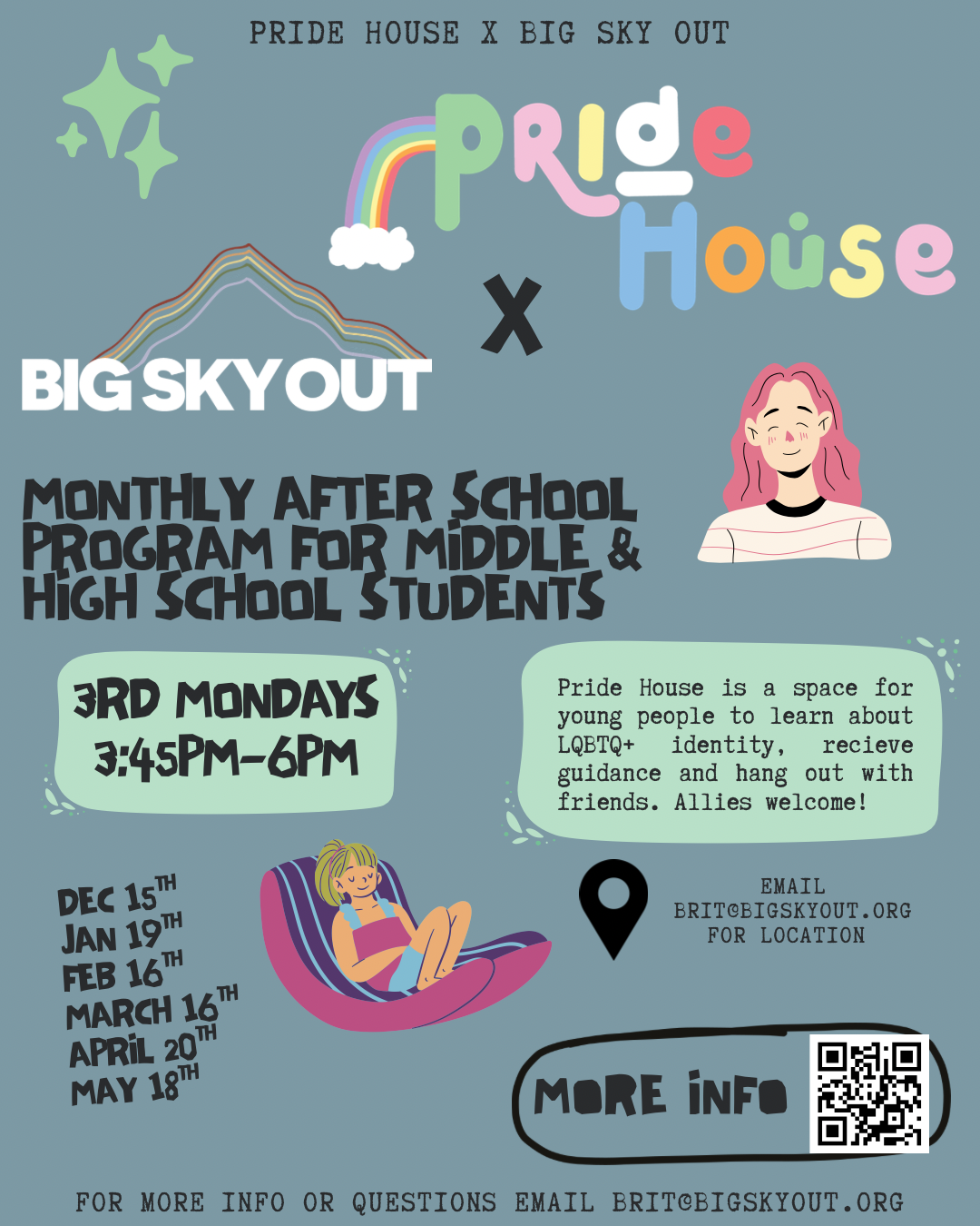 Pride House: After School Program for middle & high school students