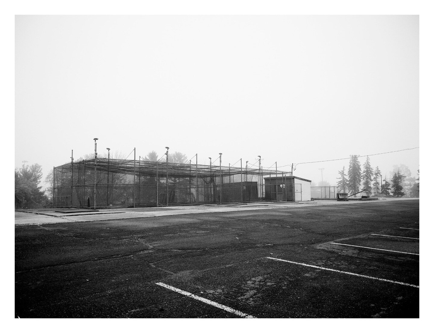 Former Nike anti-ballistic missile base PH07, now covered in little league batting cages.