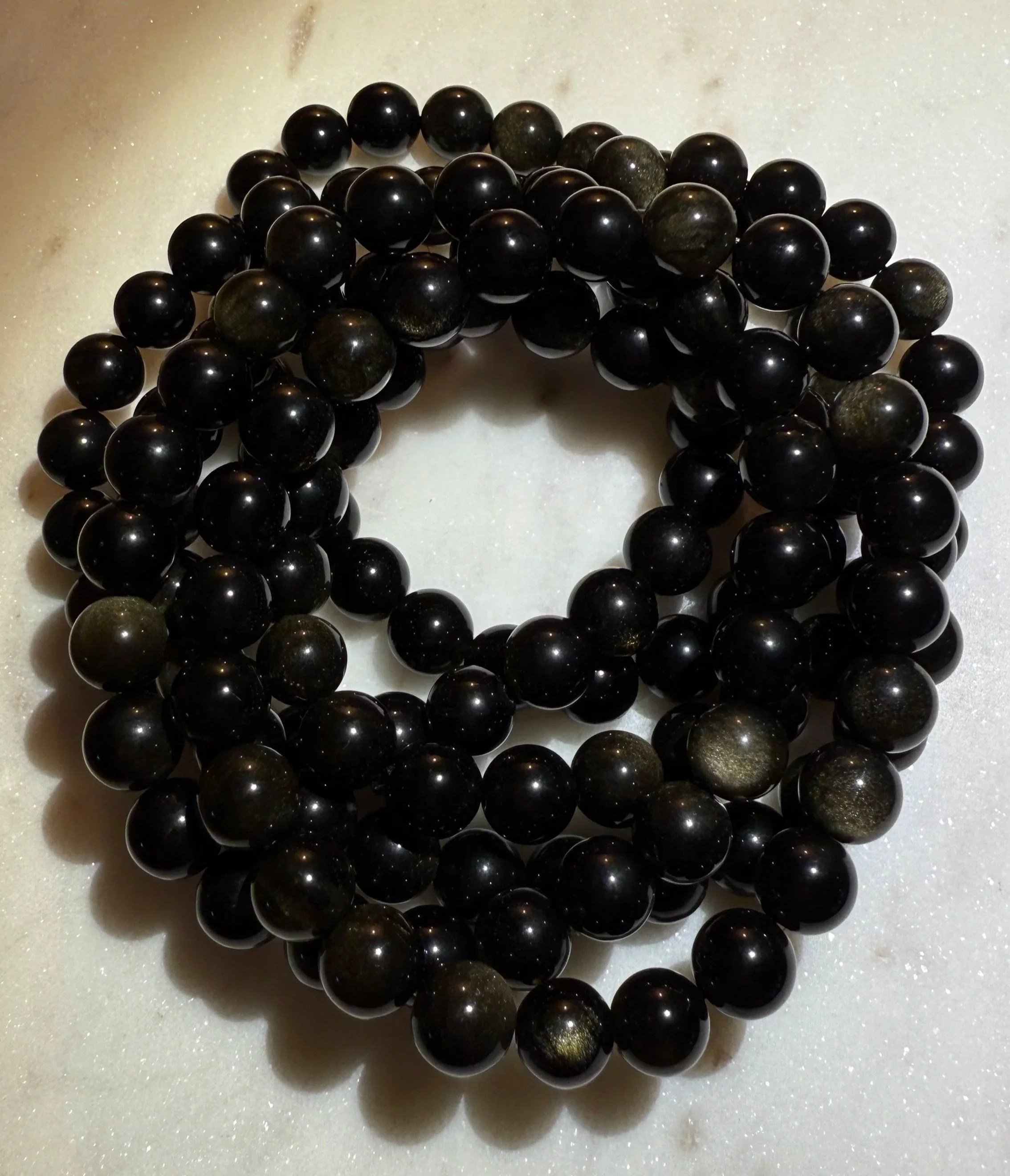 Gold Sheen Obsidian Bracelets