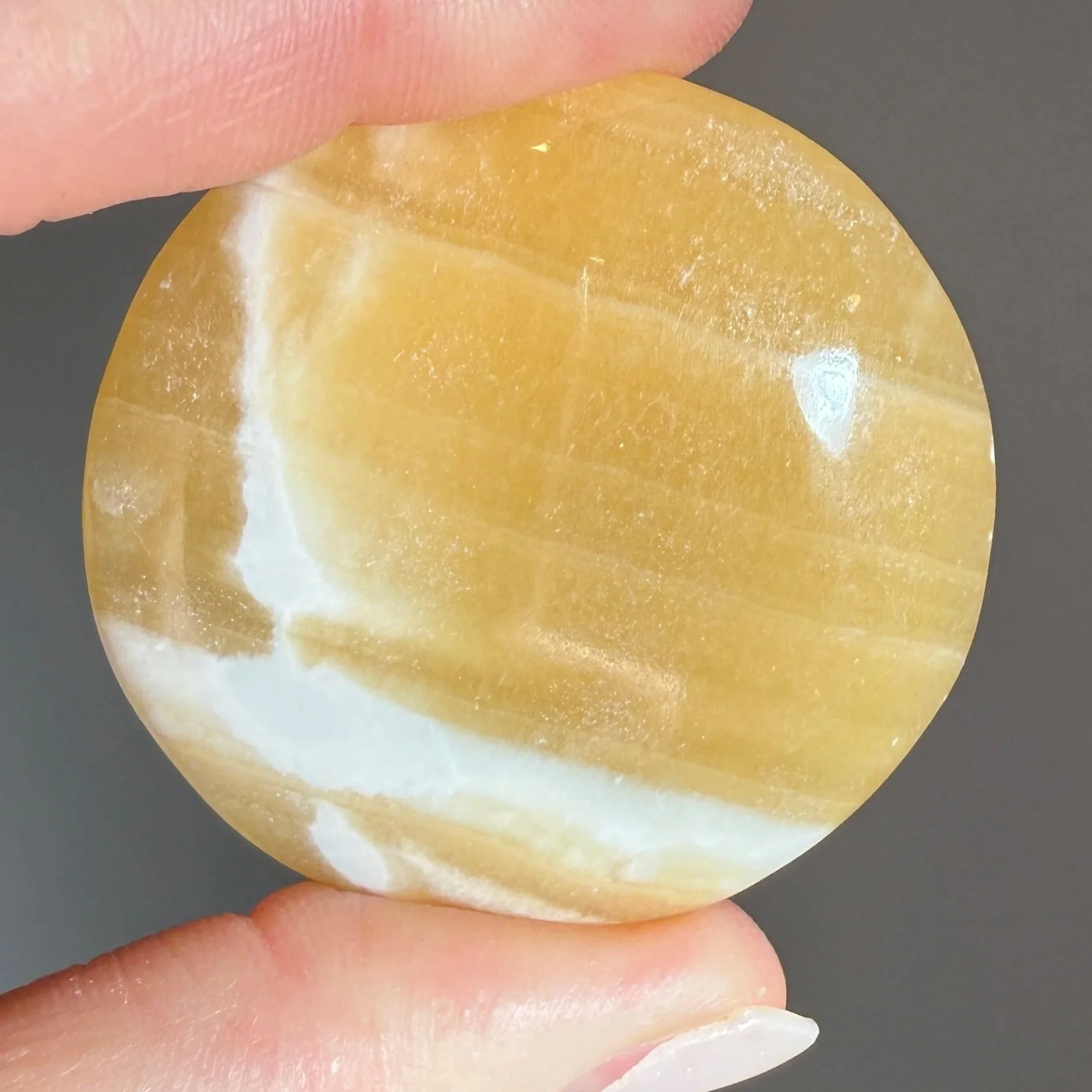 Orange Calcite Flat Stones