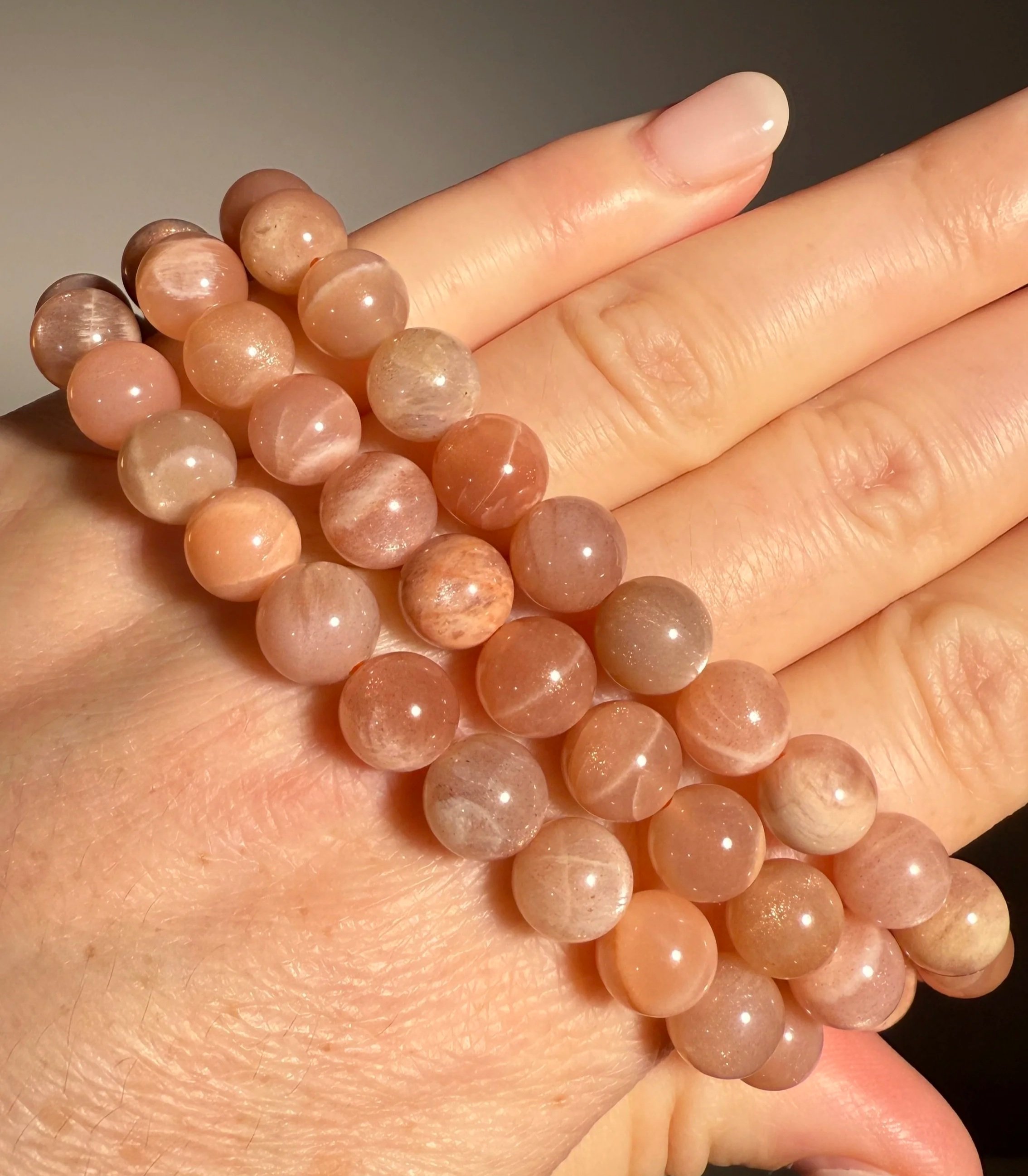 Peach Moonstone Bracelets