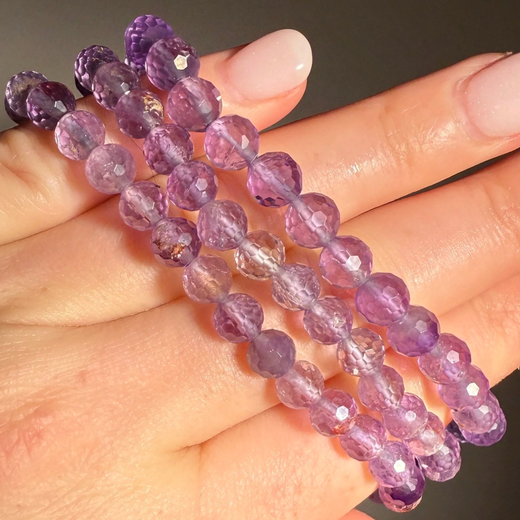 Faceted Amethyst Bracelets