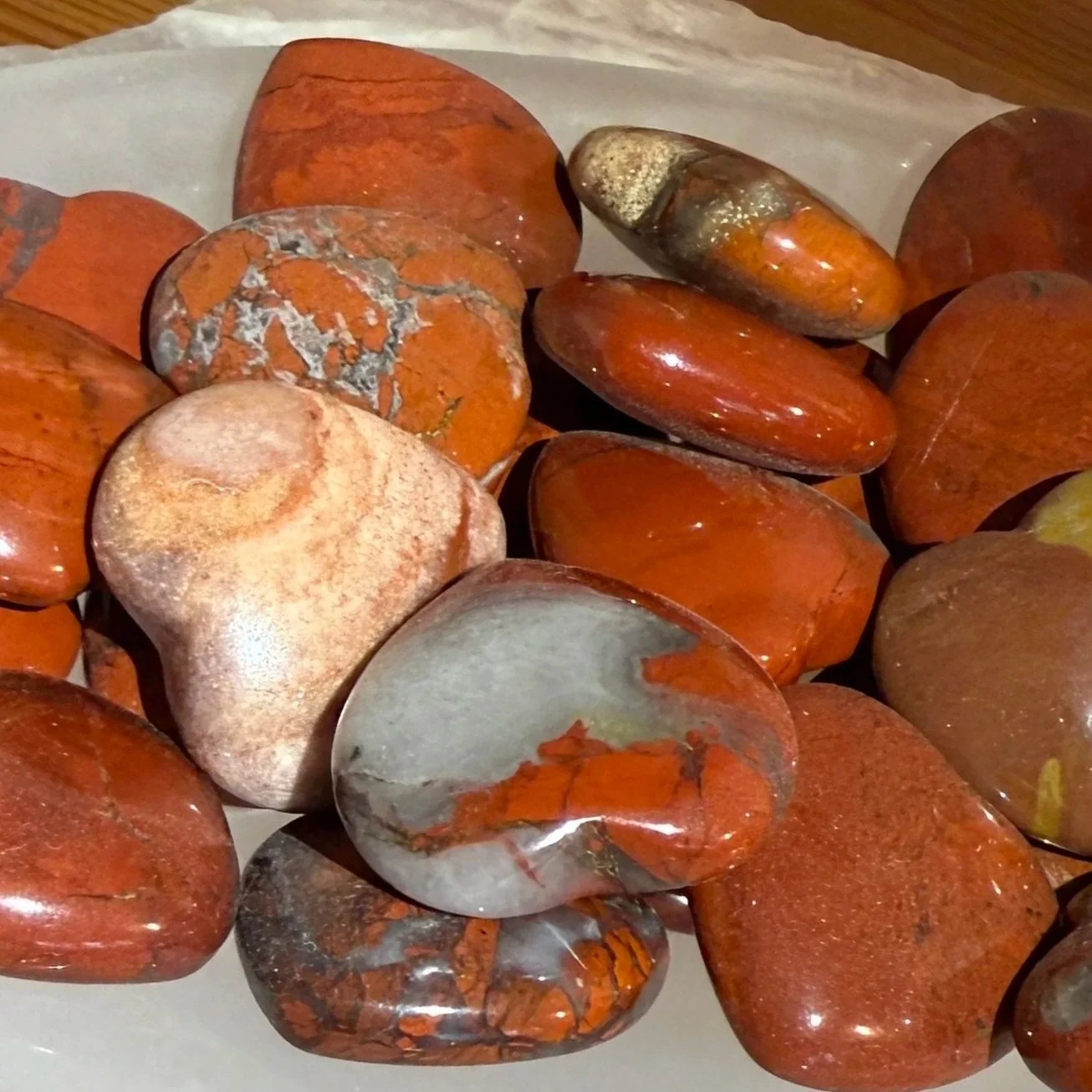 Red Jasper Hearts