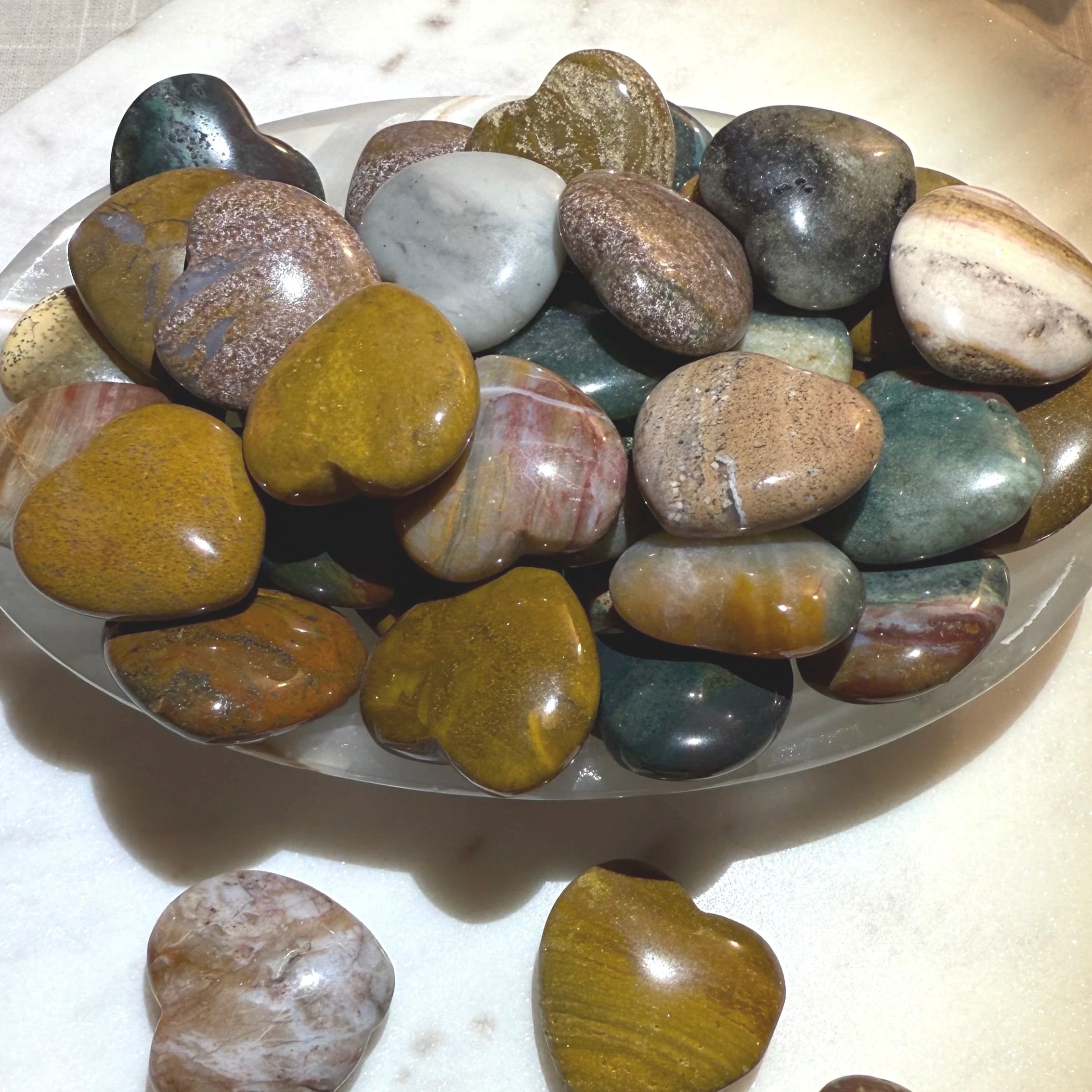 Ocean Jasper Hearts