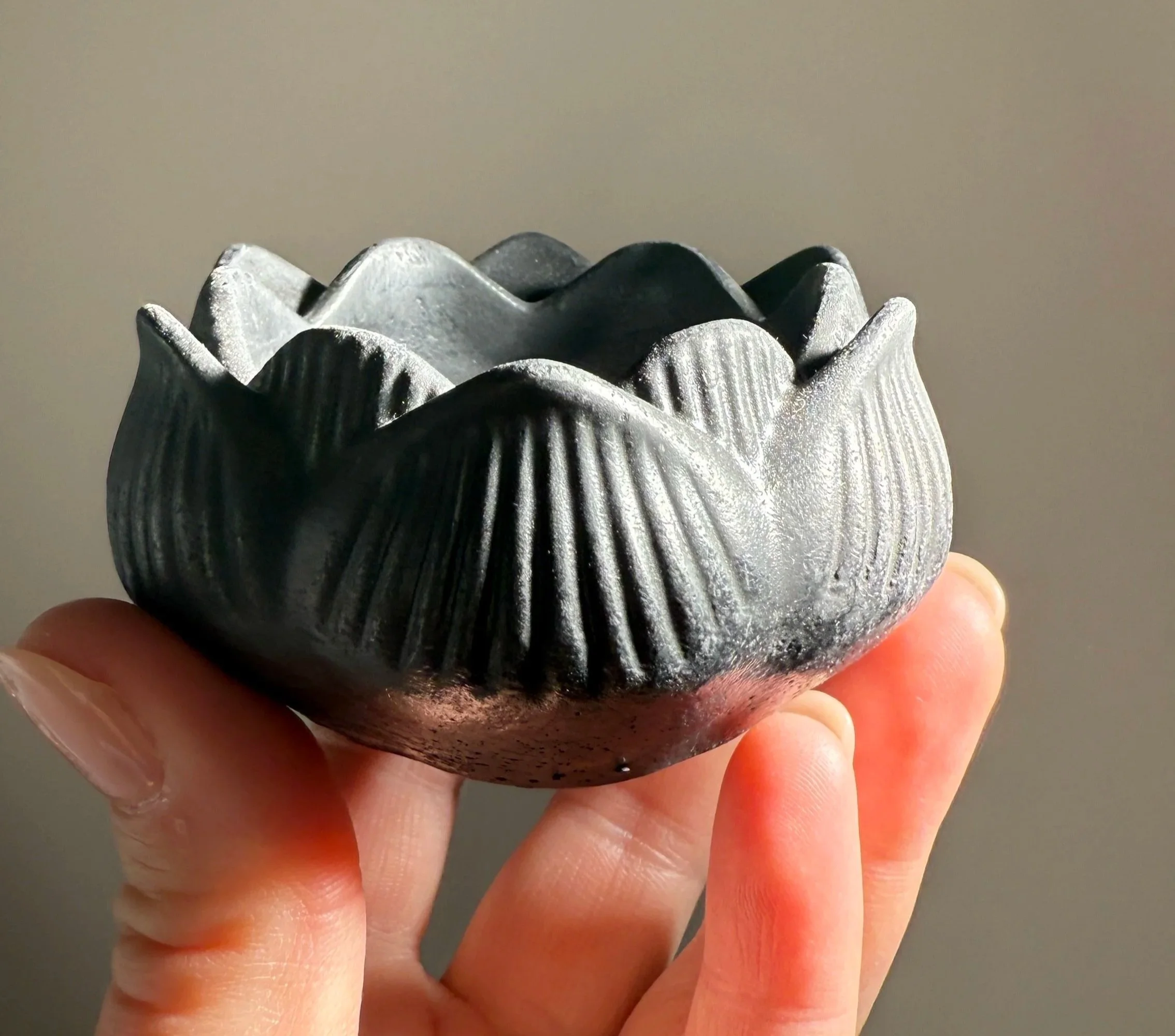 Shungite Lotus Candle Holder