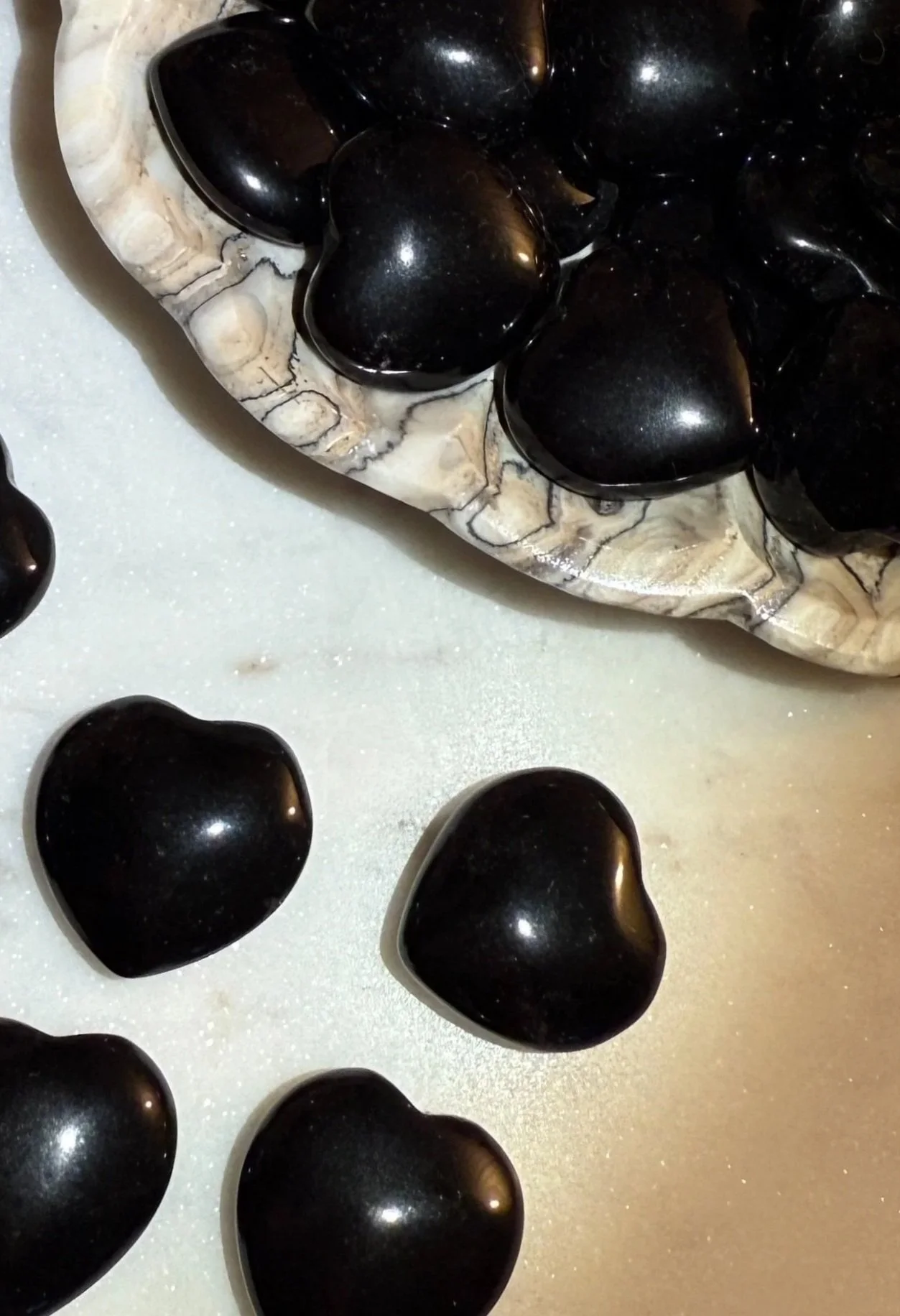 Black Obsidian Hearts