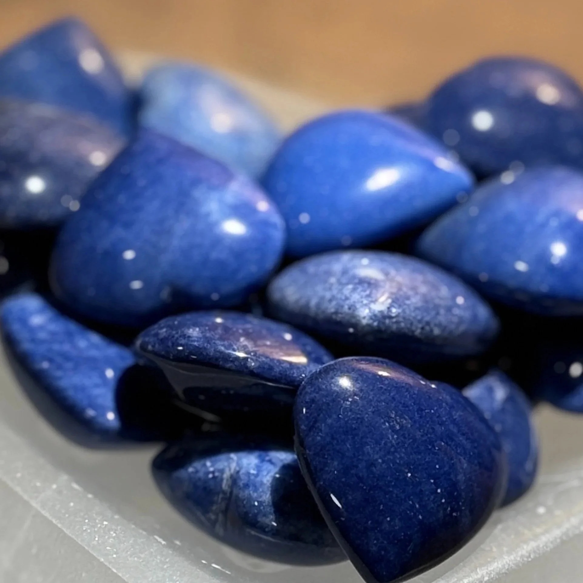 Blue Aventurine Hearts