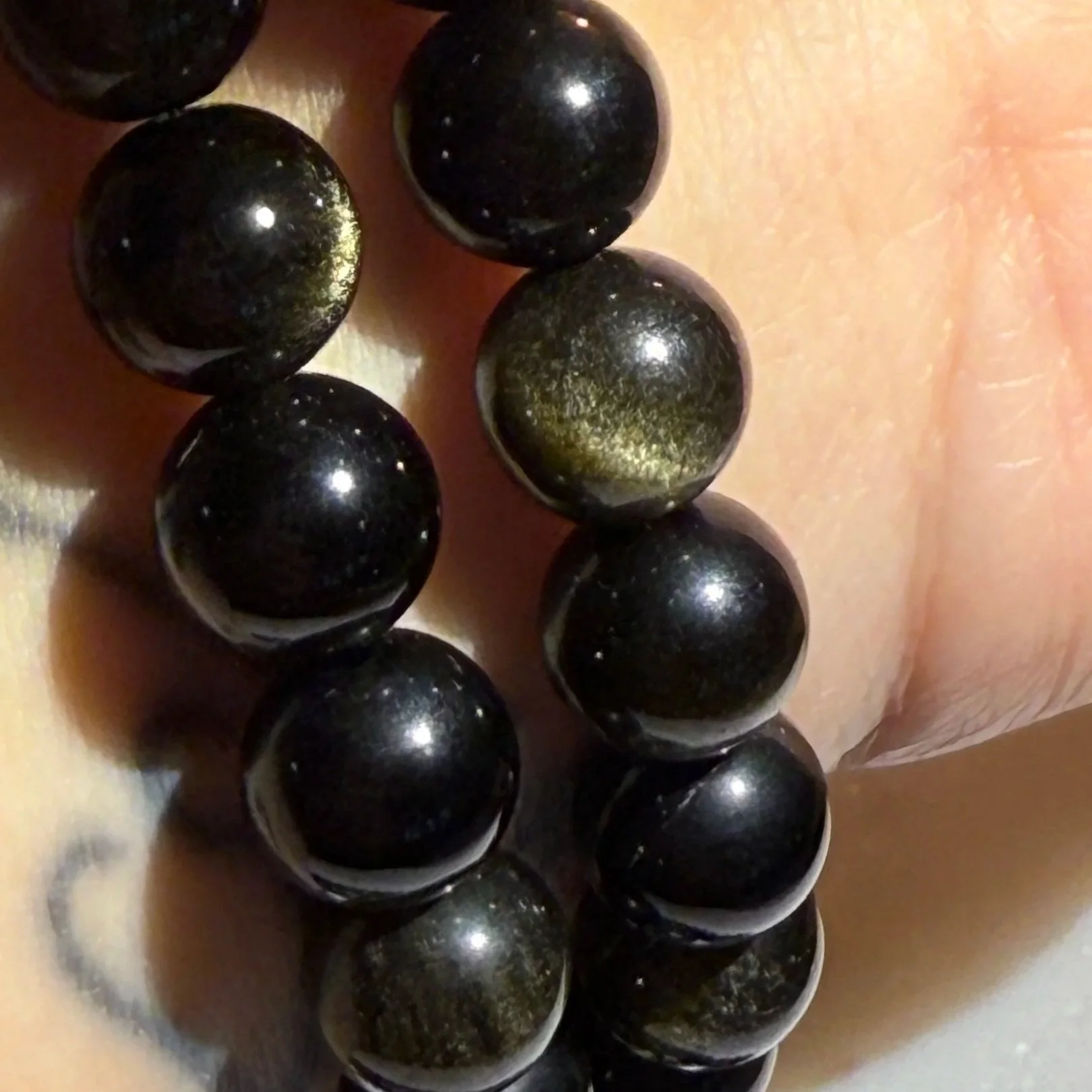 Gold Sheen Obsidian Bracelets