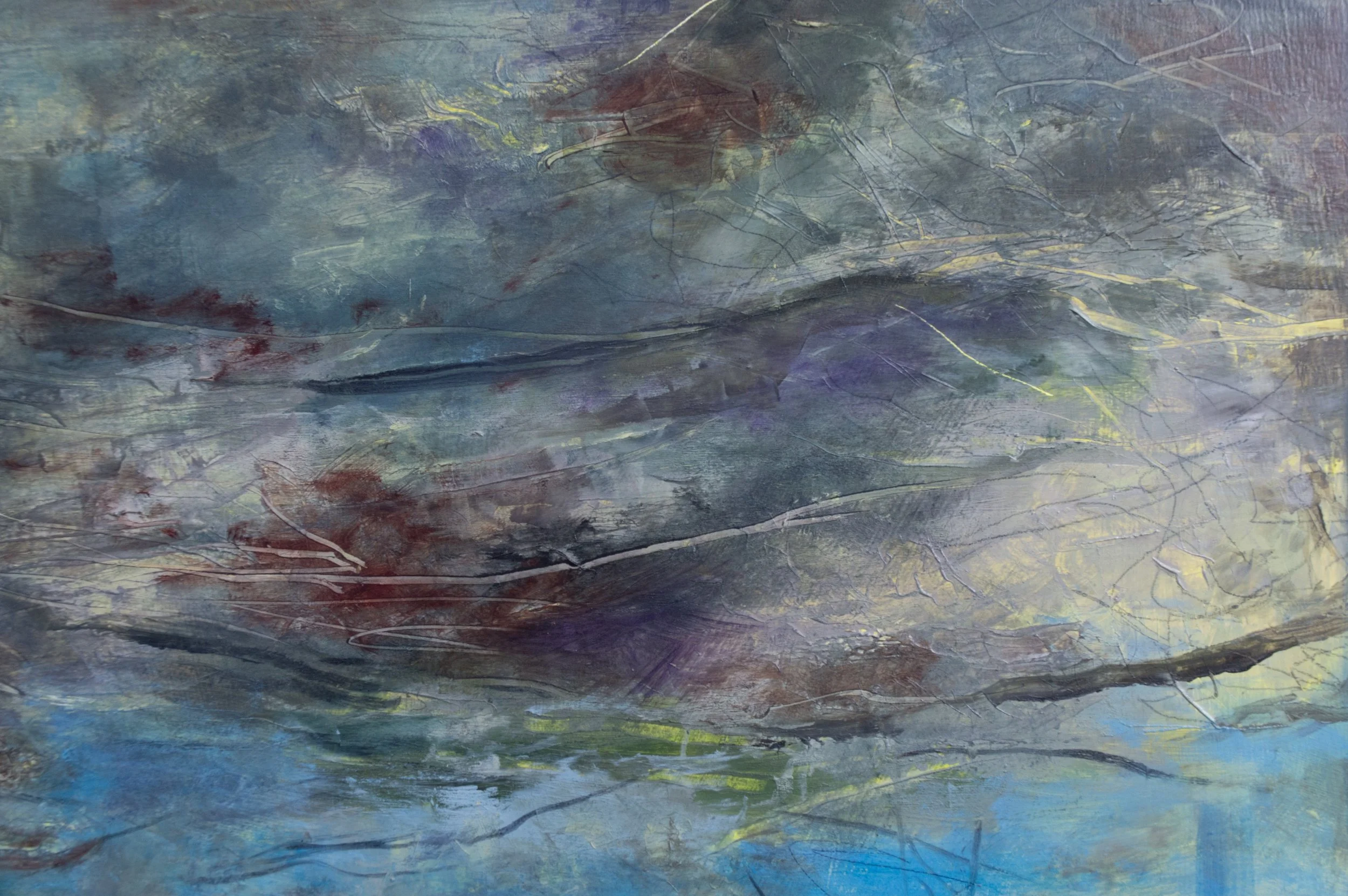   April 5, 2024  (Detail), oil on panel, 4' x 4', 2025 