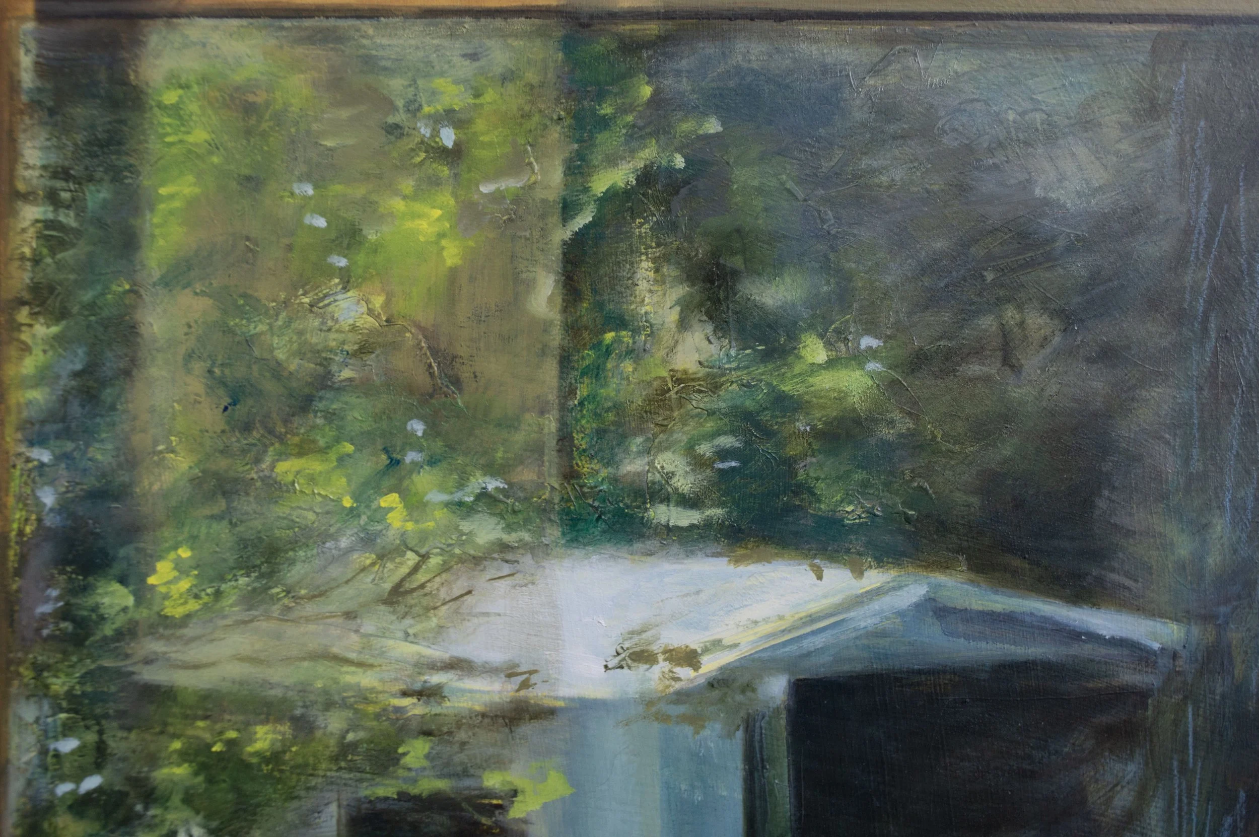   April 5, 2024  (Detail), oil on panel, 4' x 4', 2025 