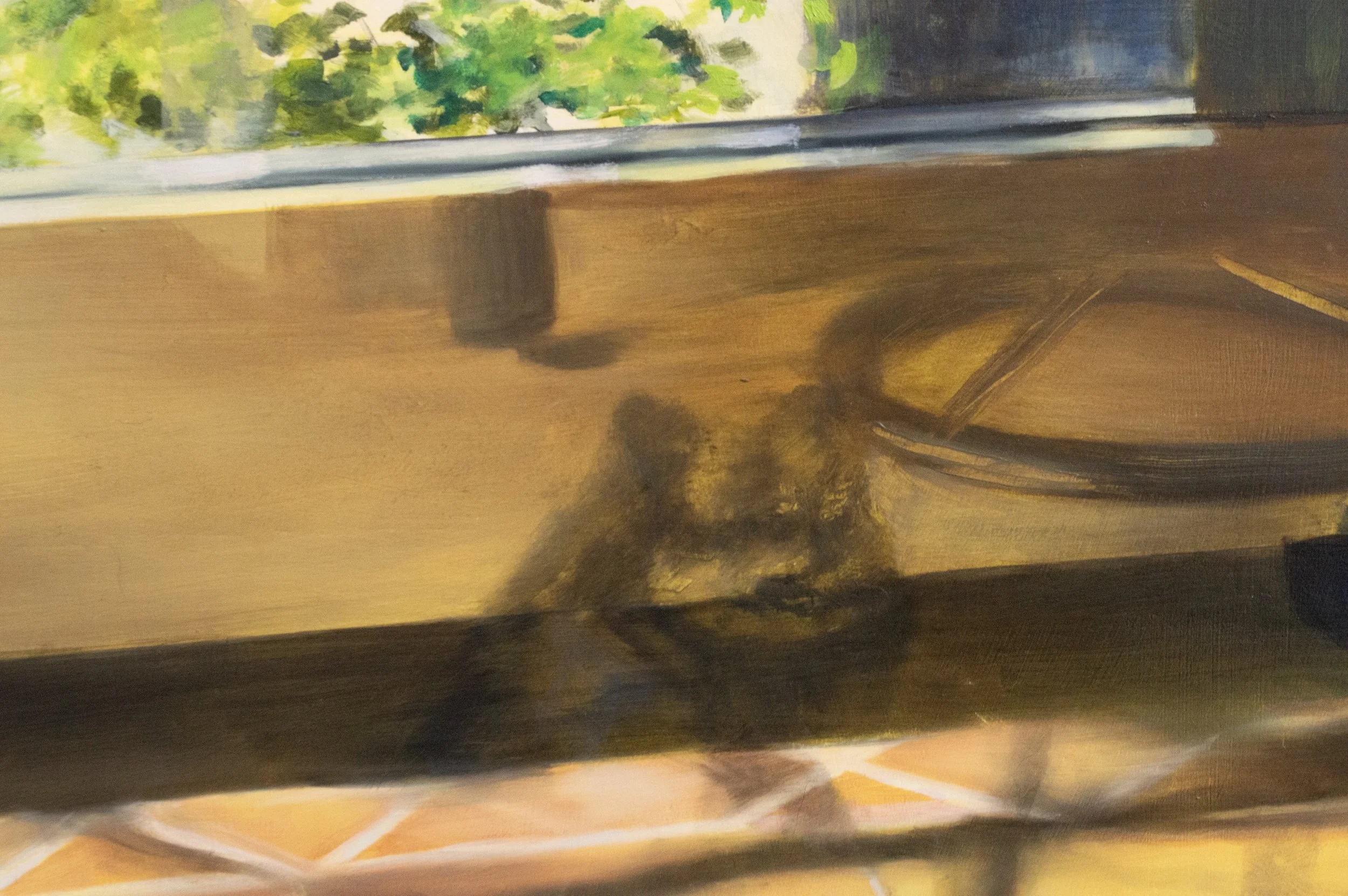   April 5, 2024  (Detail), oil on panel, 4' x 4', 2025 