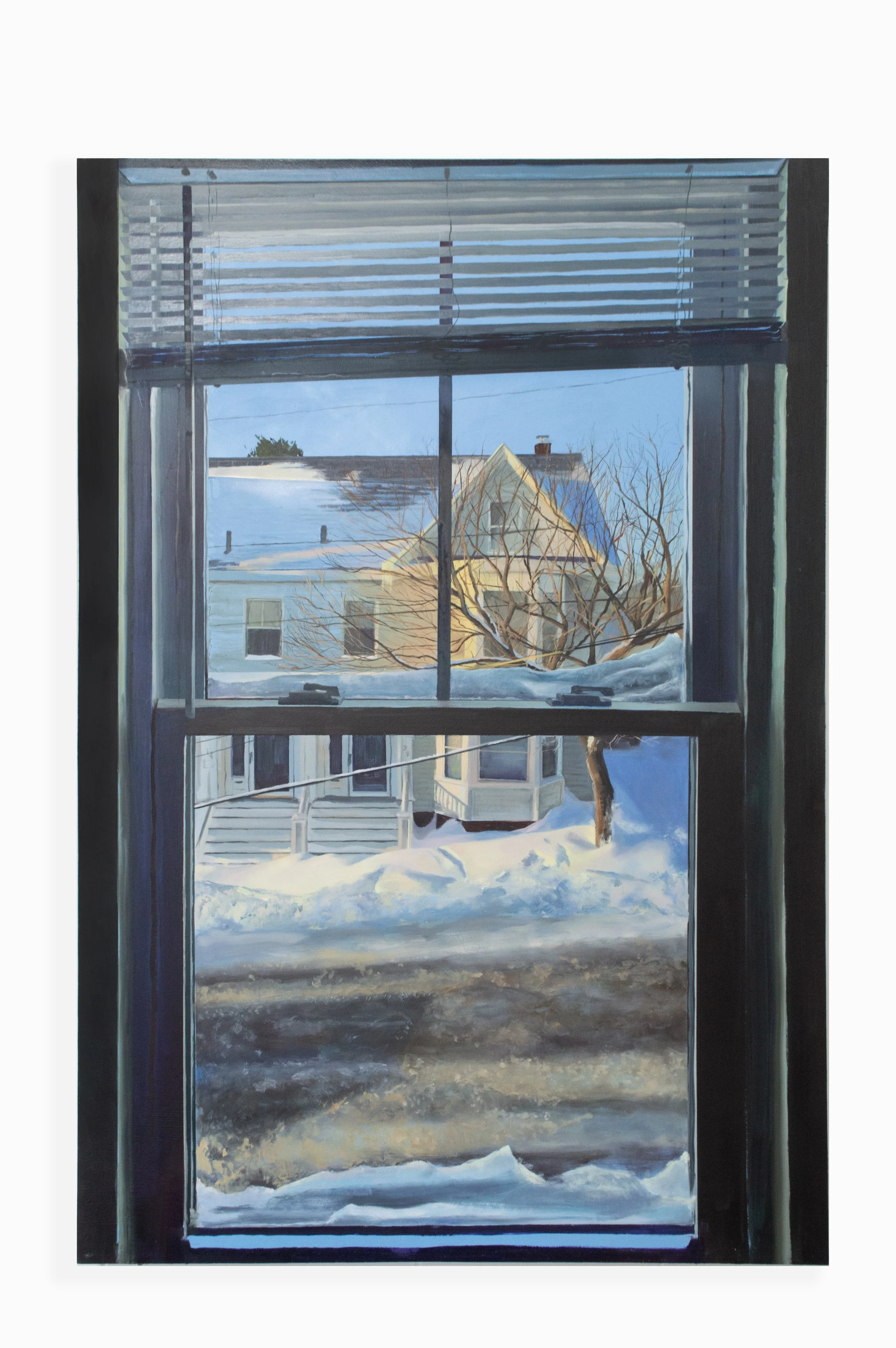   Our Apartments Windows (Window 5, Winter)&nbsp; , oil on panel, 31 × 21 ½ inches, 2025 