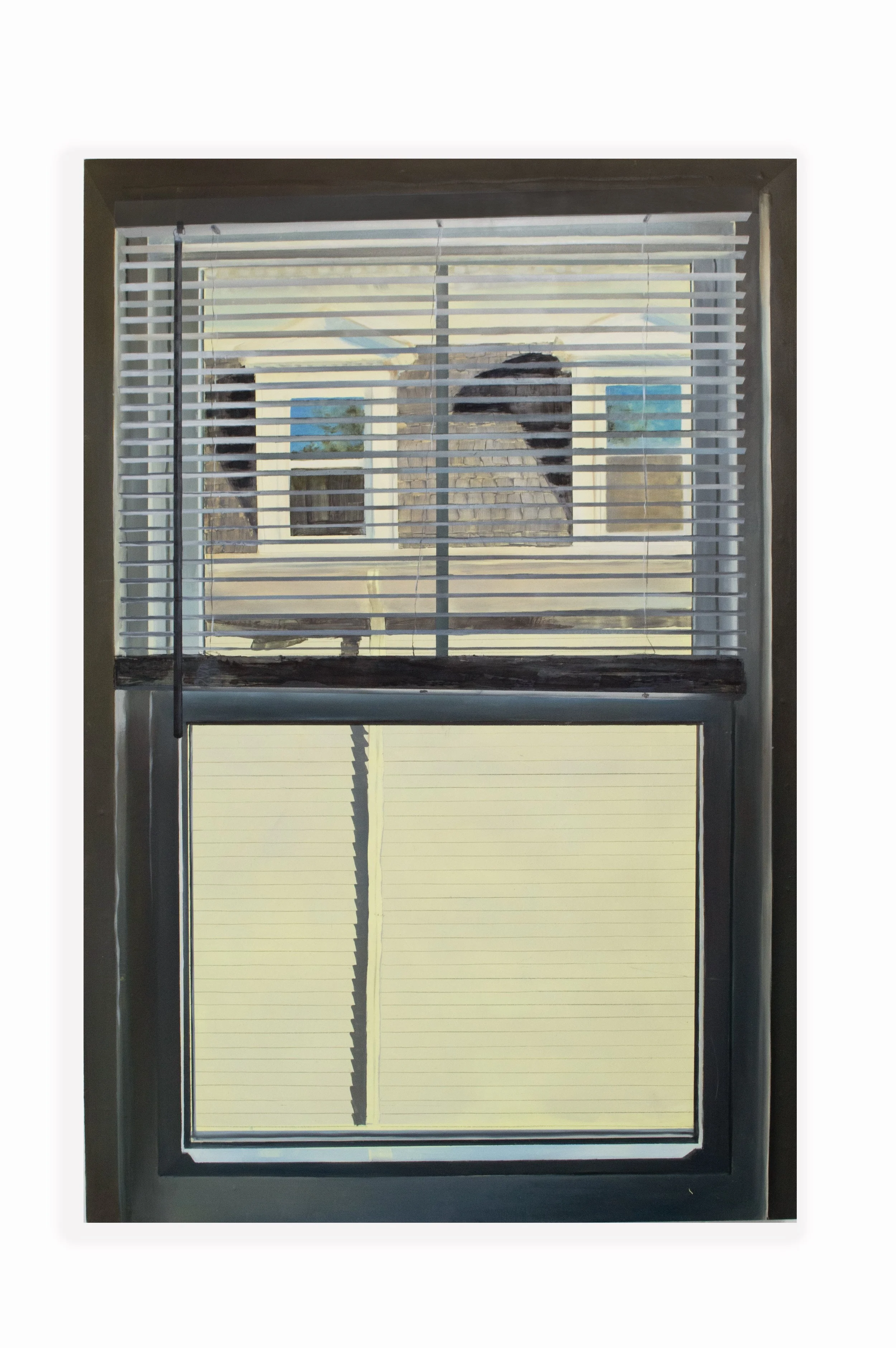   Our Apartments Windows (Window 3)  , oil on panel, 31 × 21 ½ inches, 2025 