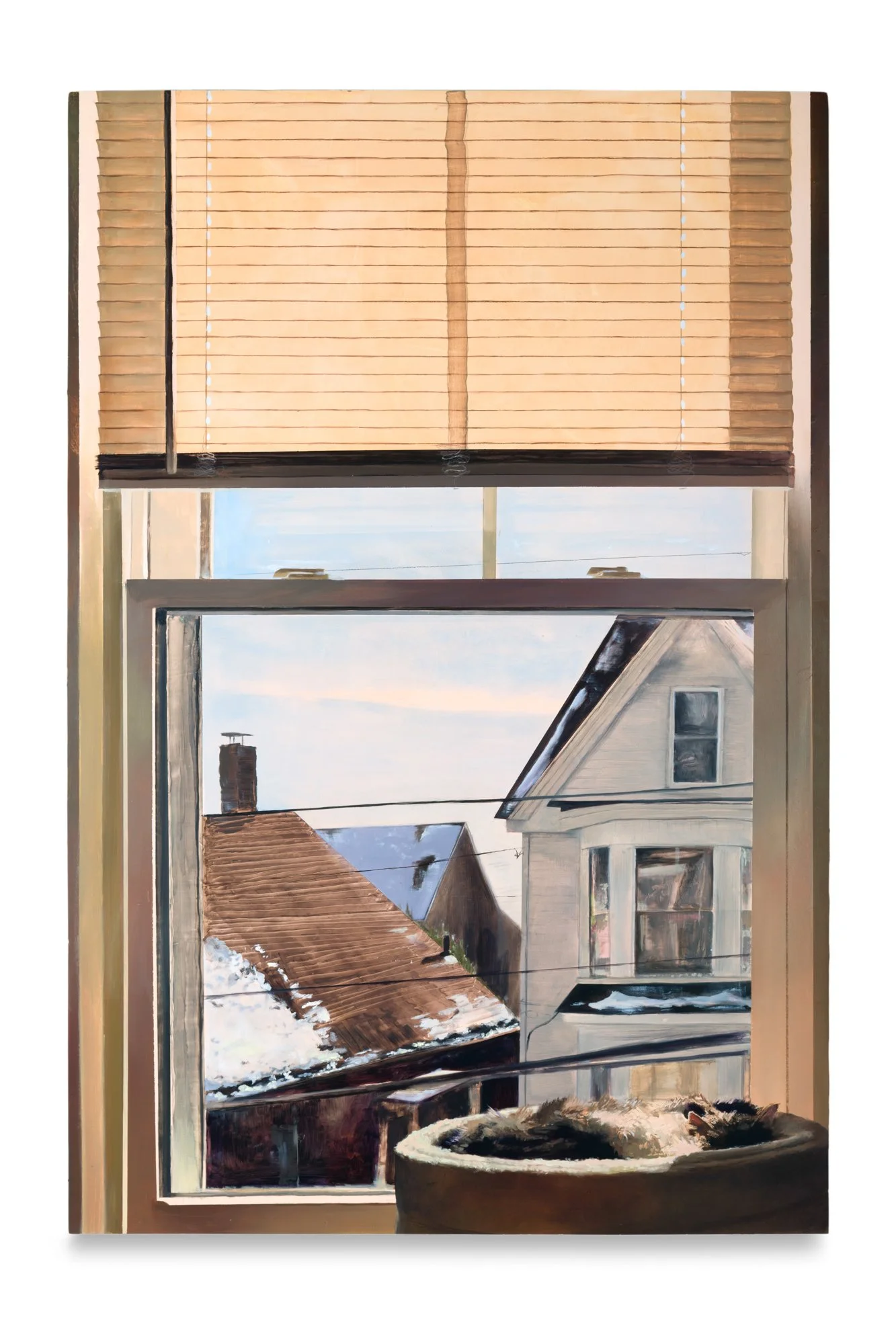   Our Apartments Windows&nbsp;(Window 6, Winter),  oil paint on panel, 31 × 21 ½ inches, 2026 