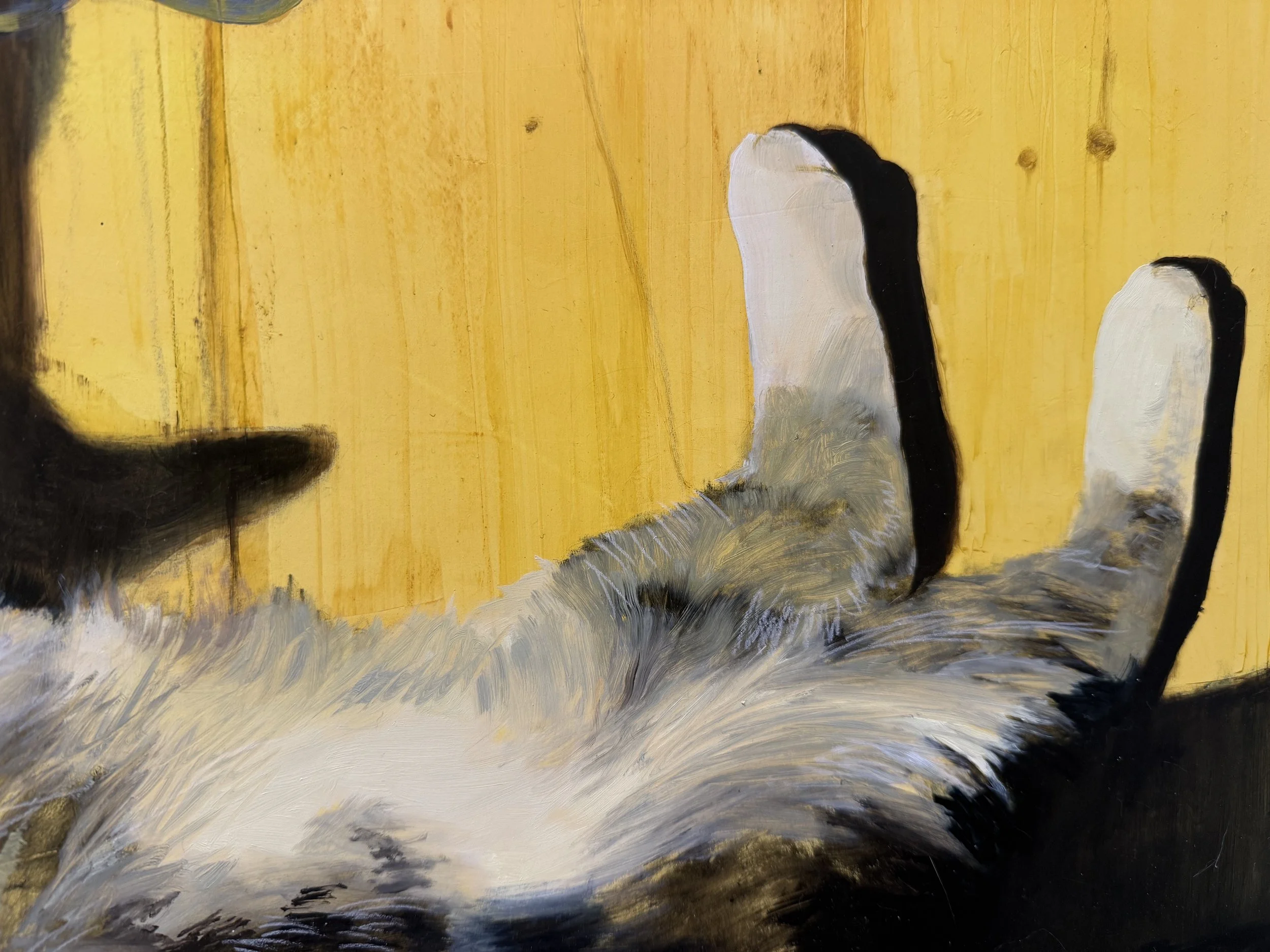  (detail)  Facing East , oil paint on panel, 28 x 42 inches, 2026 