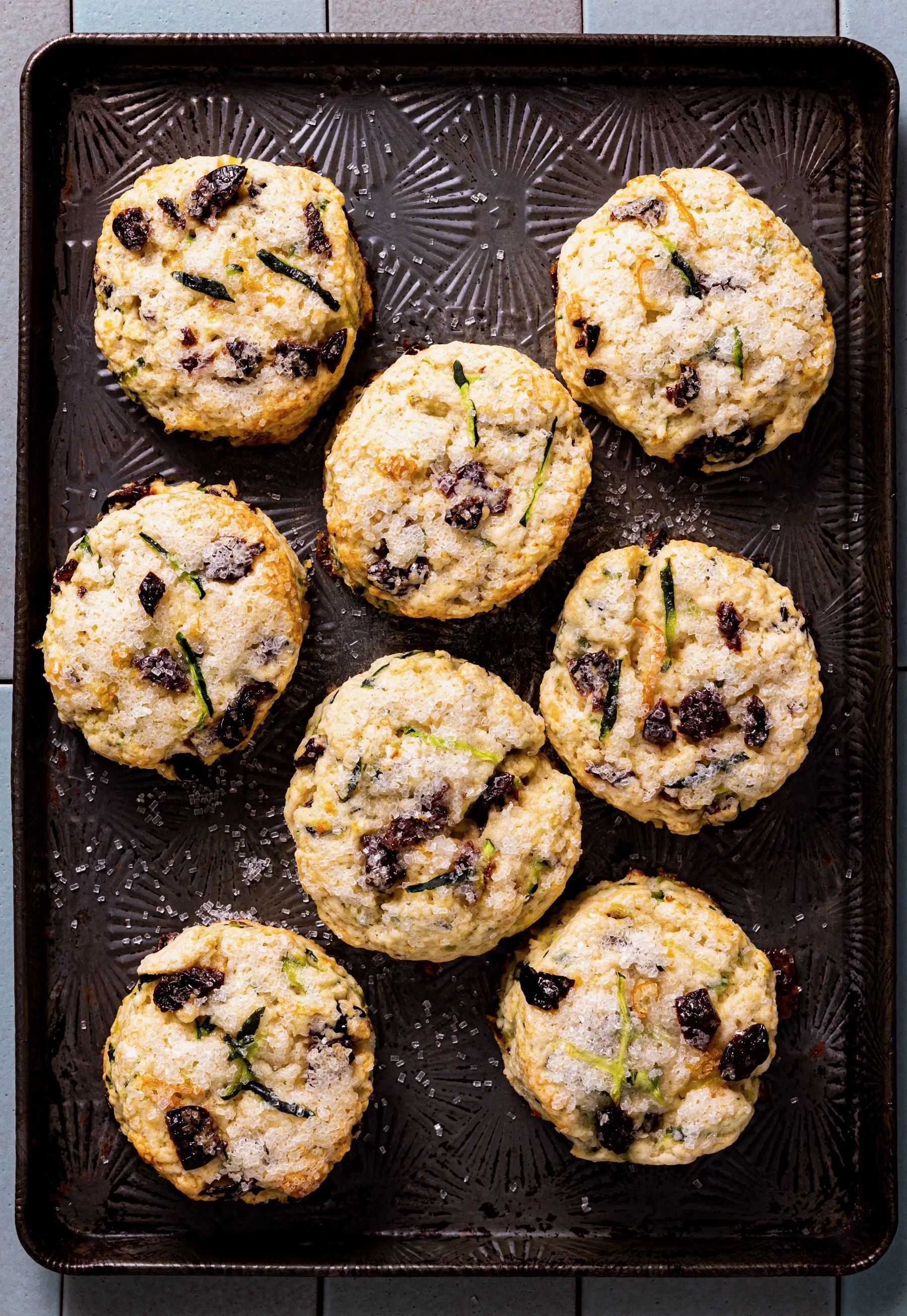 Zucchini and Dried Cherry Scones
