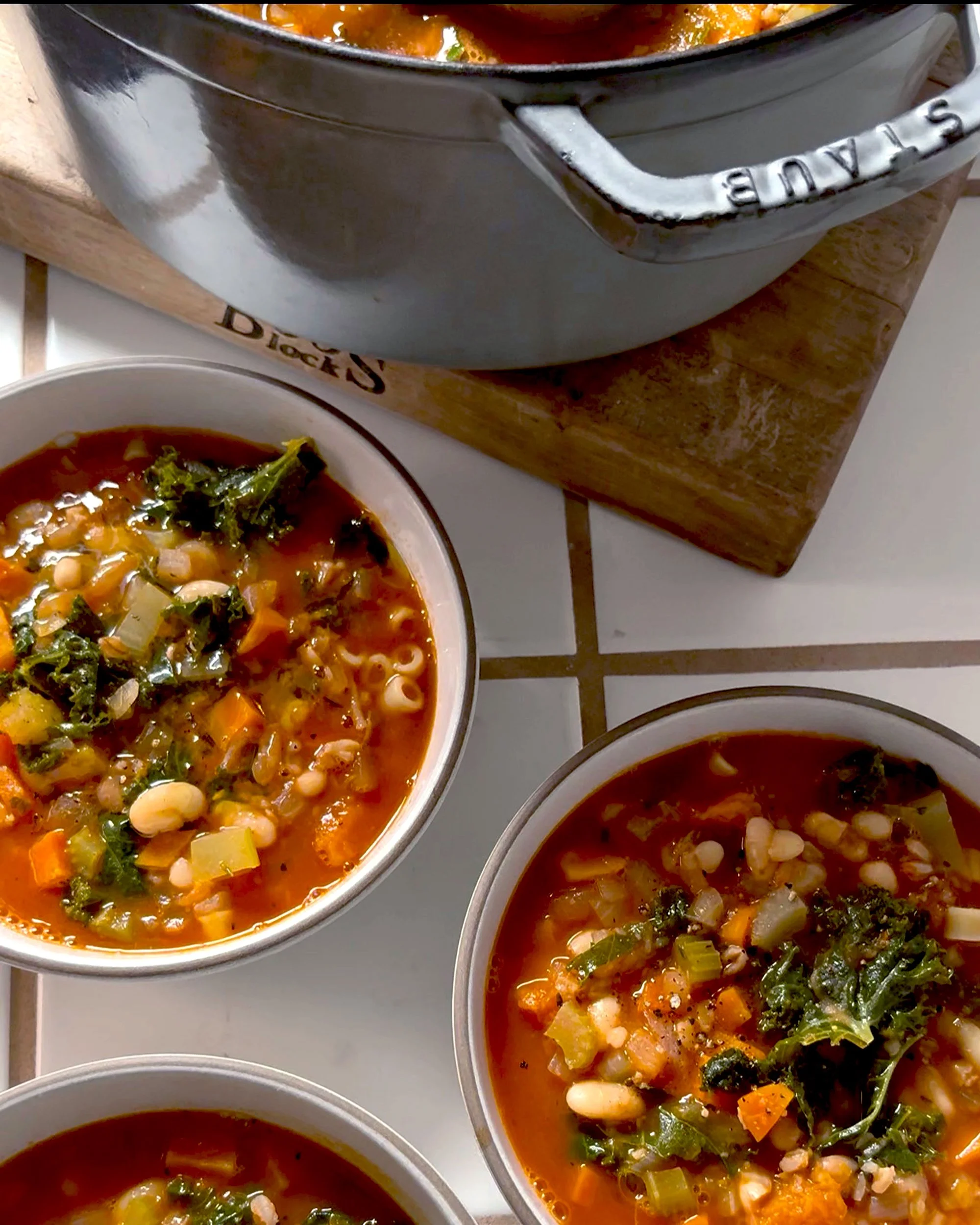 Every Season Minestrone w/ Kale &amp; Farro