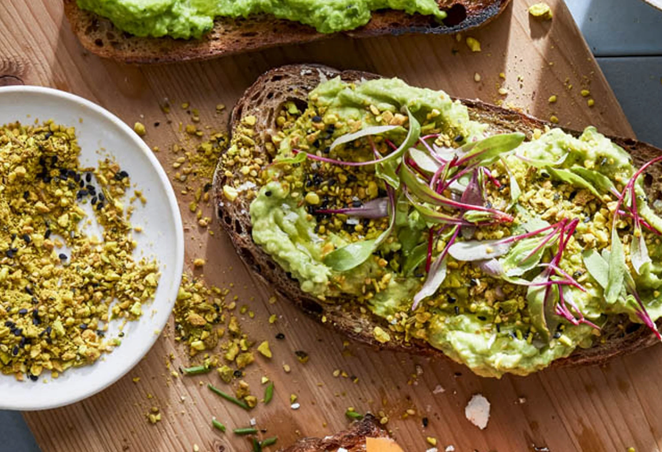 Avocado Toast with Turmeric Nut-Seed Mix