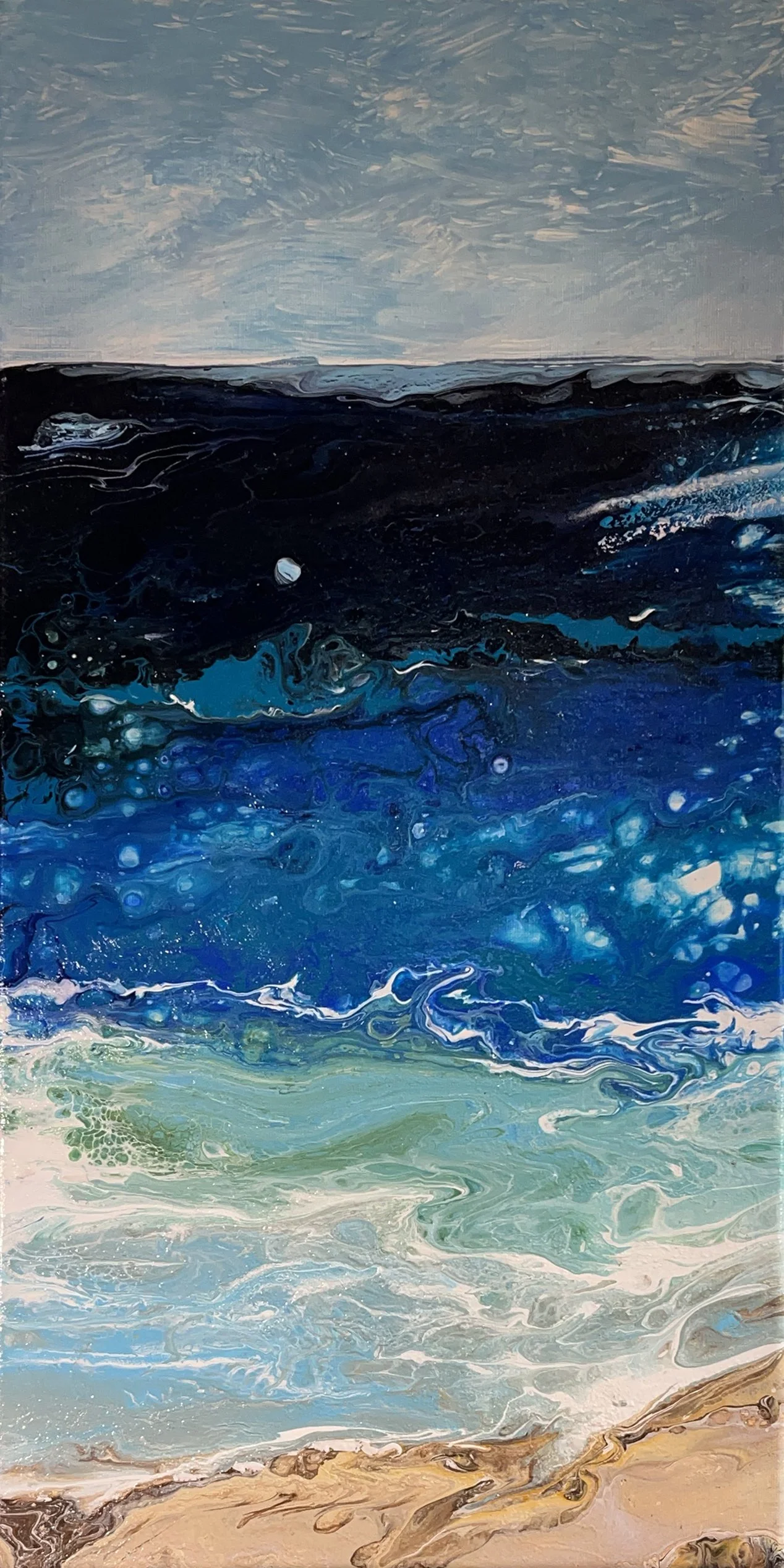#211: 50cm x 70cm Acrylic fluid on canvas