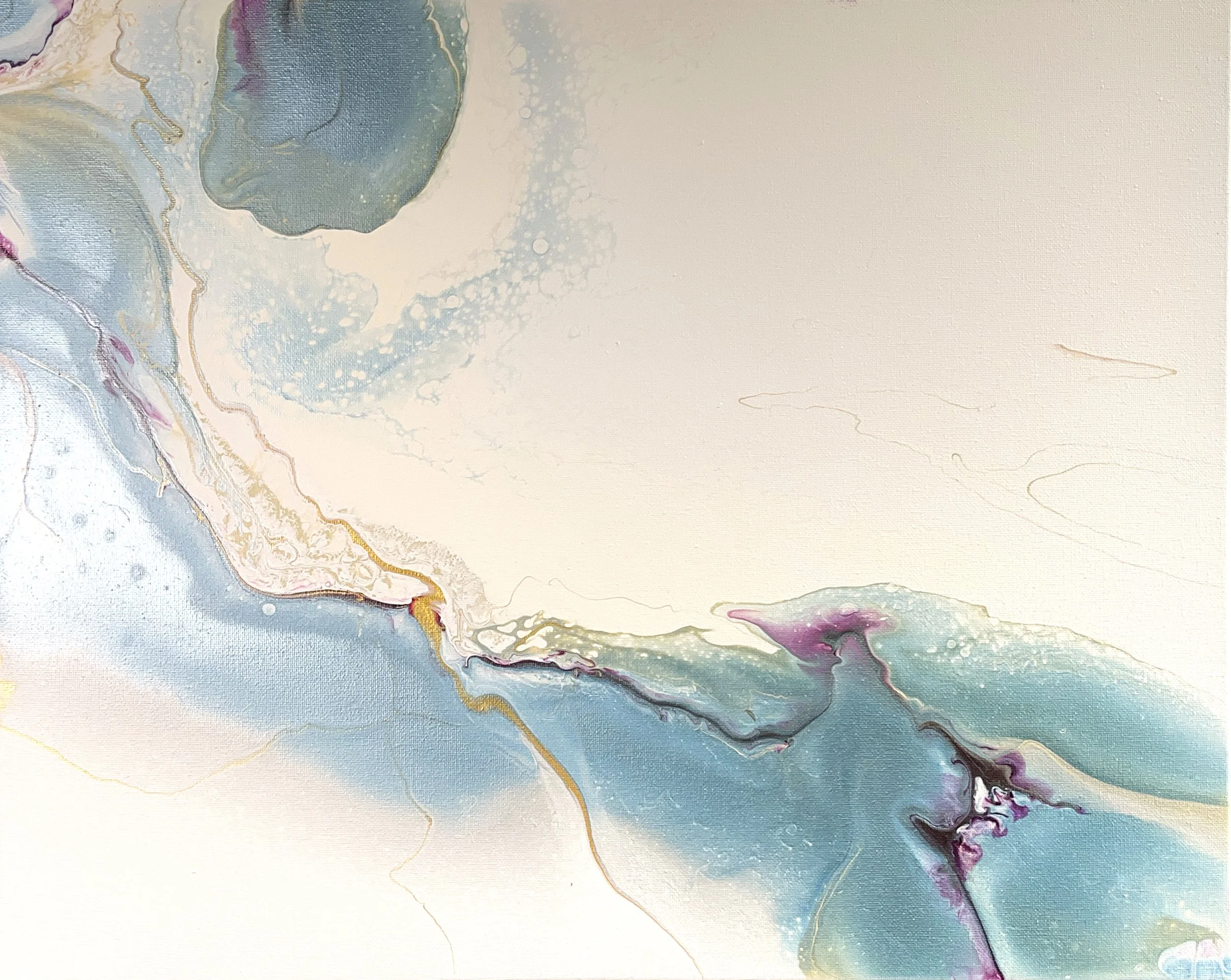 #211: 50cm x 70cm Acrylic fluid on canvas