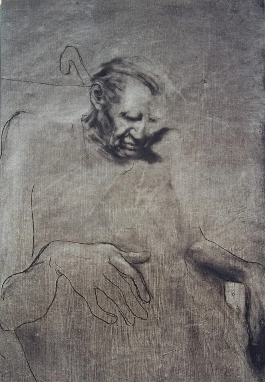 Eileen (Ink and Charcoal on Primed Paper)
