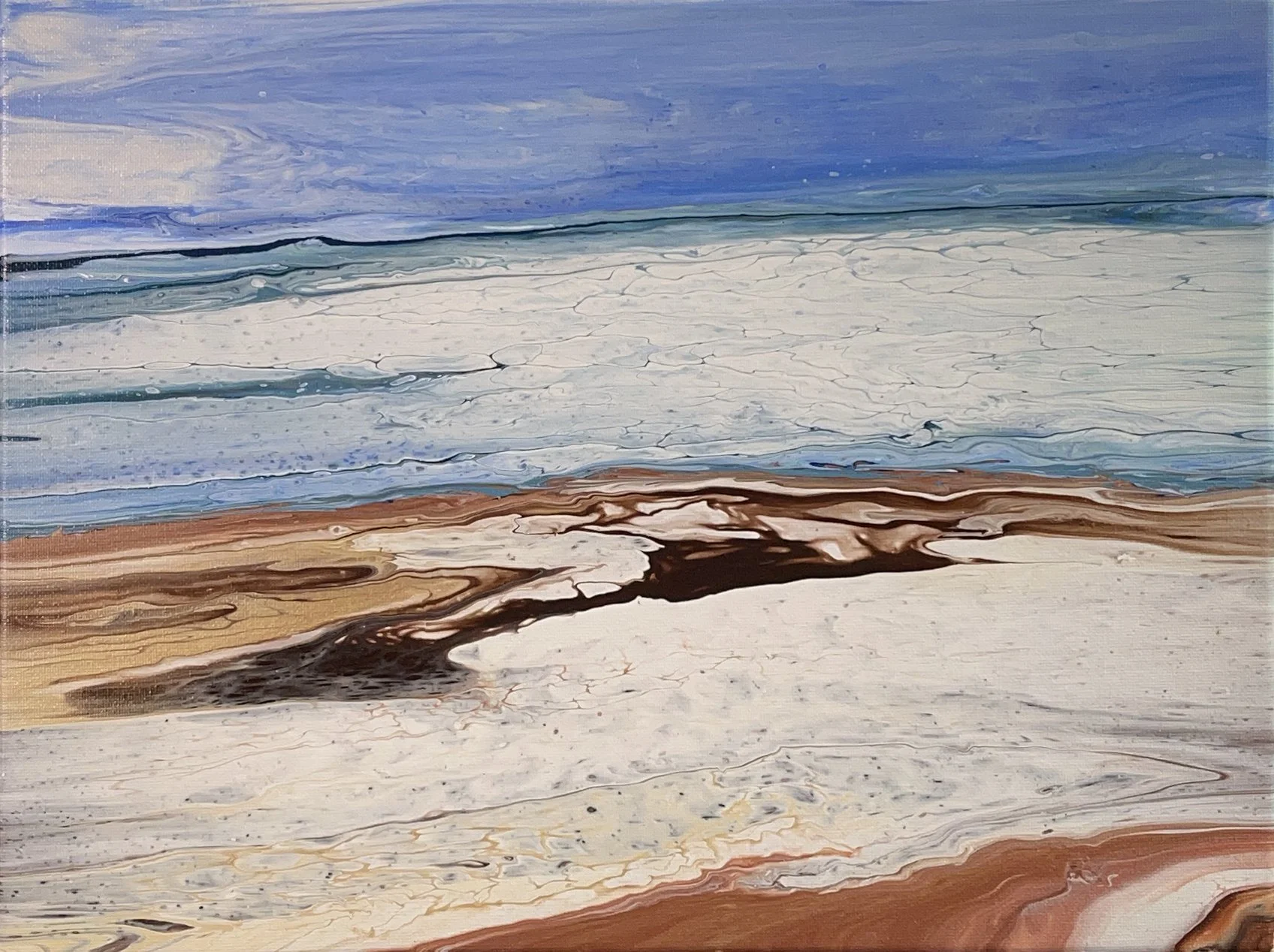 #211: 50cm x 70cm Acrylic fluid on canvas