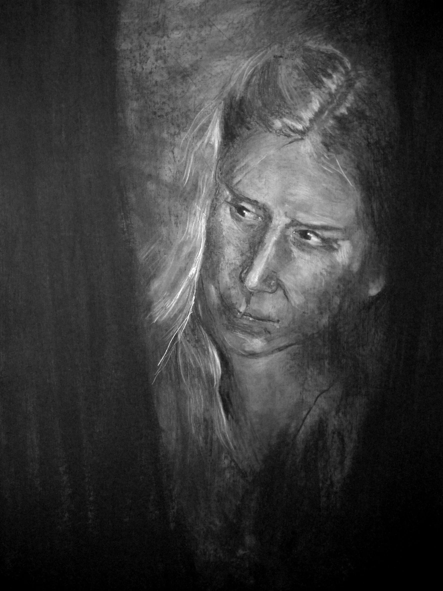 Back Stage (Charcoal on Primed Paper)