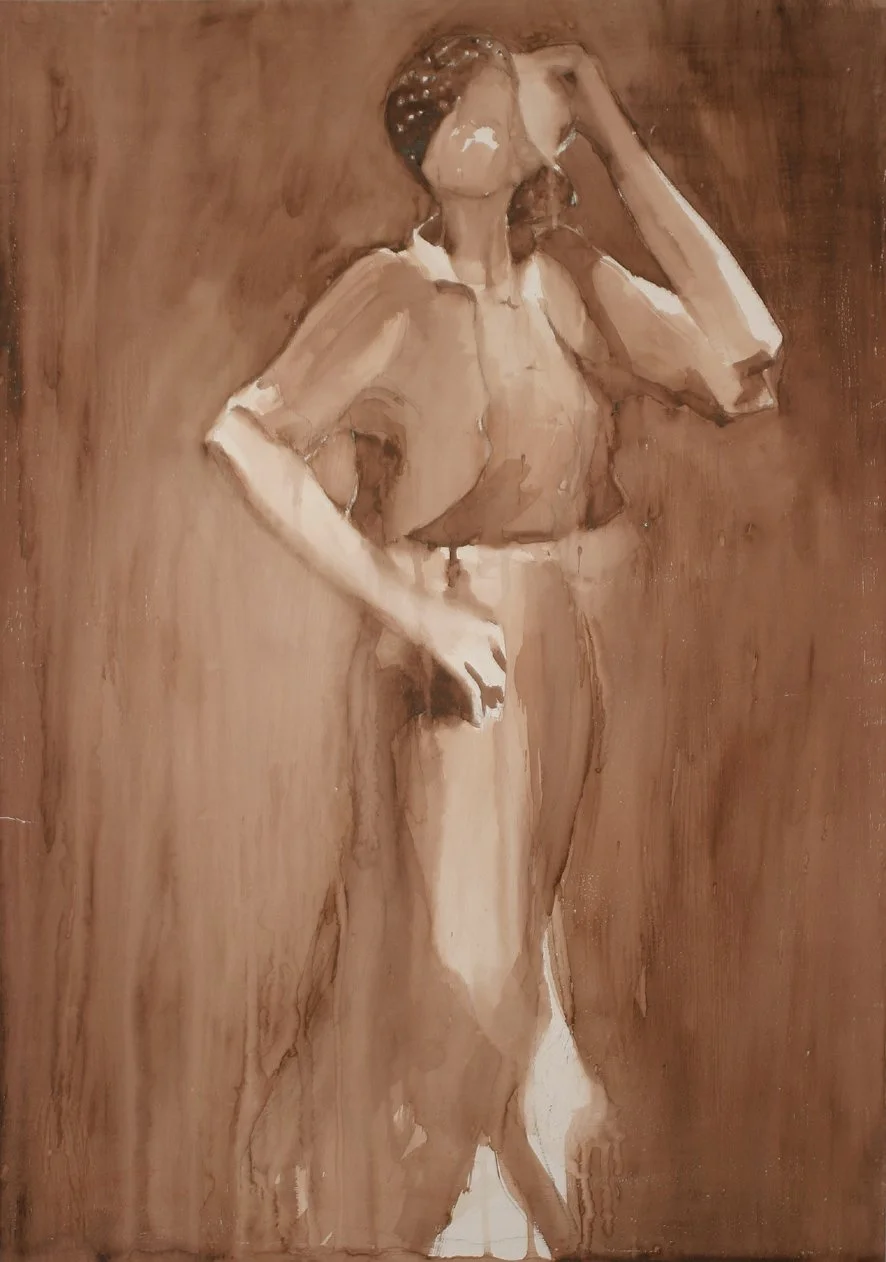 Girl (Ink on Primed Paper)