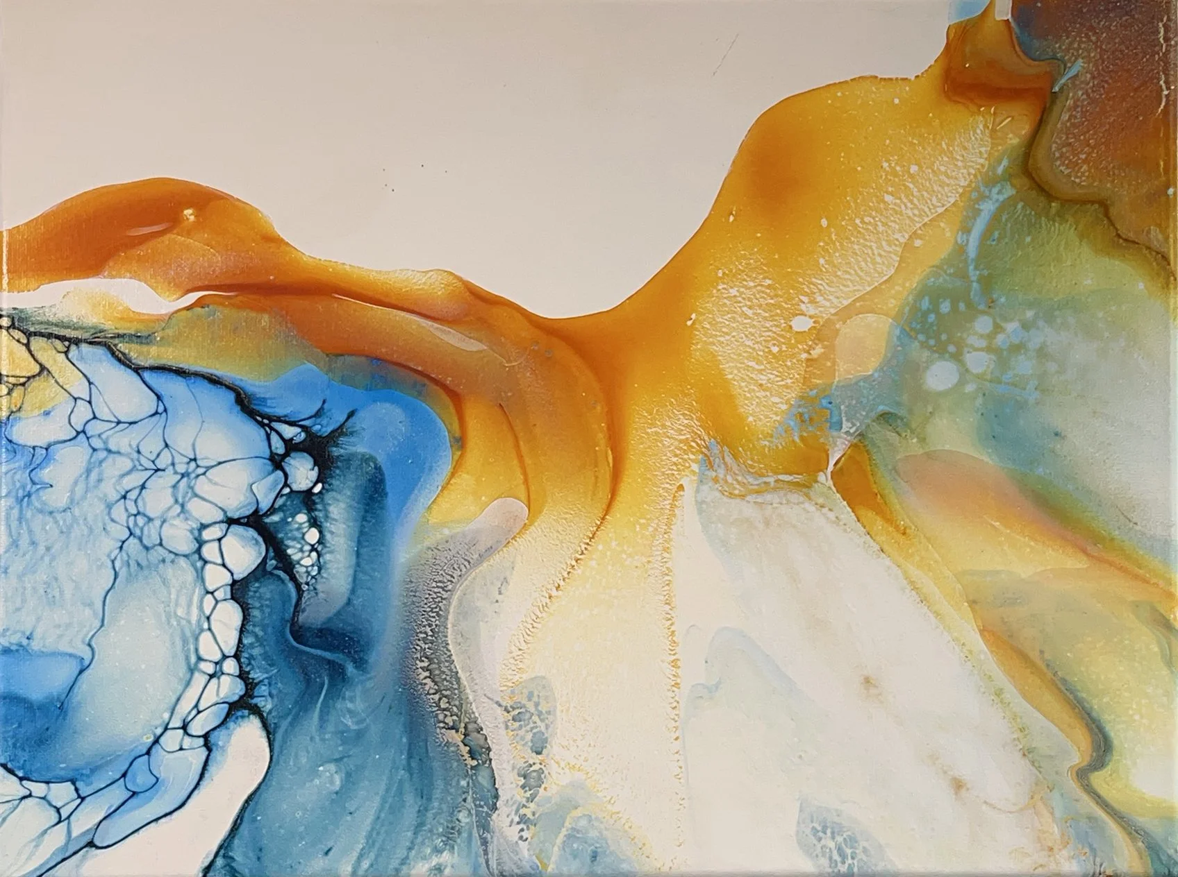 #211: 50cm x 70cm Acrylic fluid on canvas