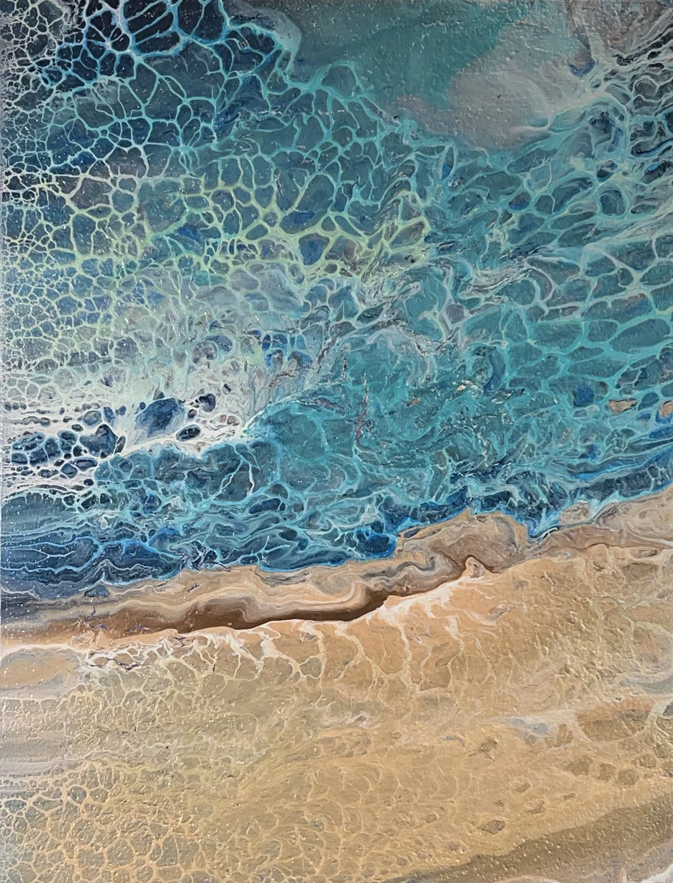 #211: 50cm x 70cm Acrylic fluid on canvas