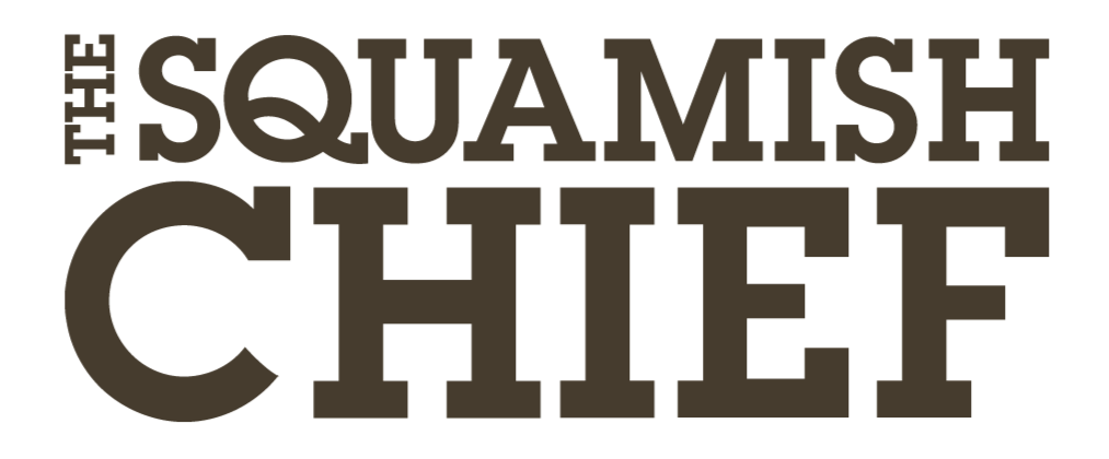 Text-based logo reading "The Squamish Chief" with the words arranged in a distinctive layout.