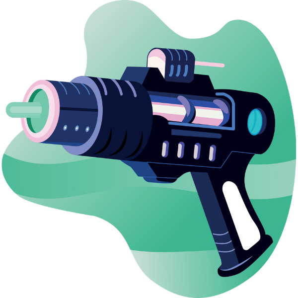 Cartoon picture of a laser gun